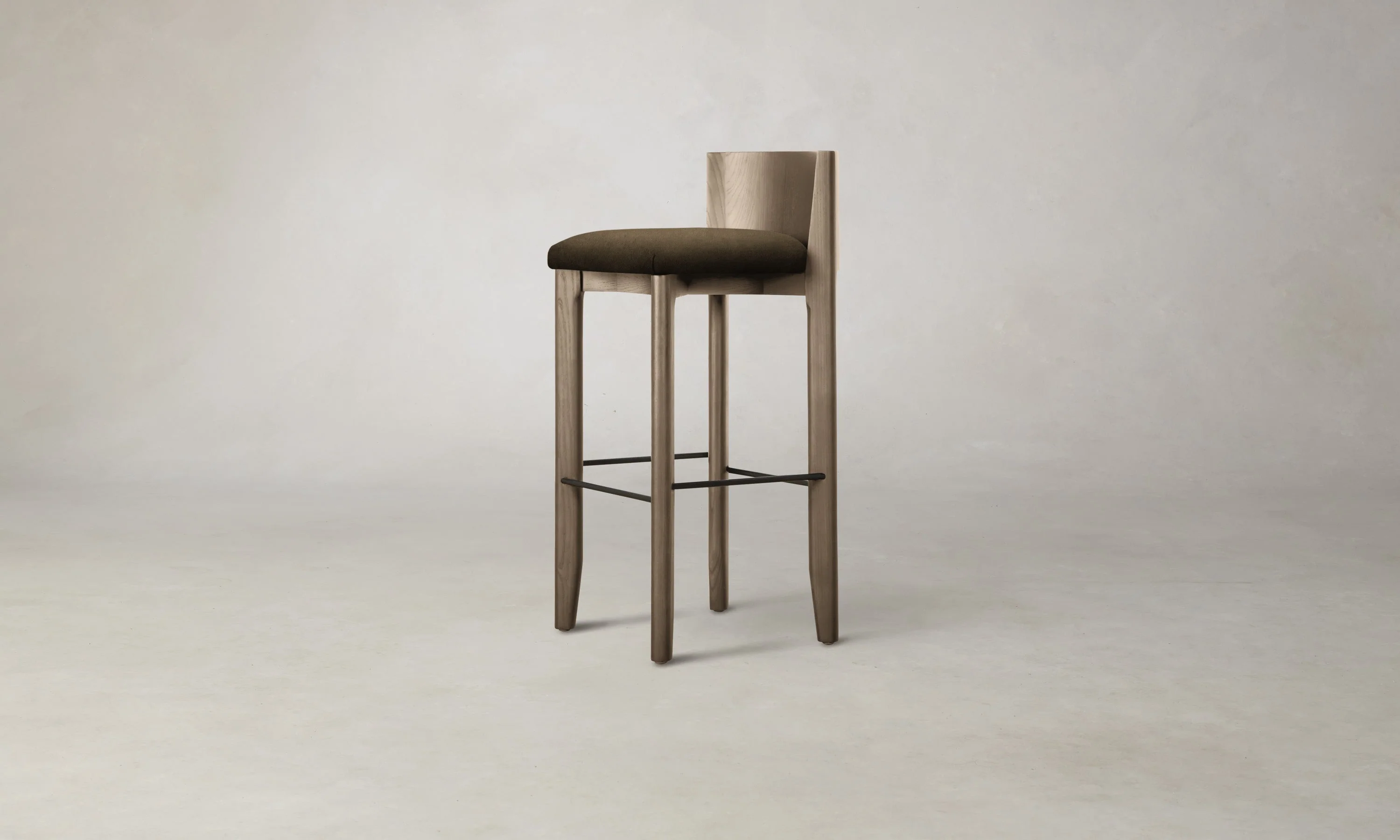 The Delancey Bar & Counter Stool - Marled Alpaca Velvet Marsh - Image 3
