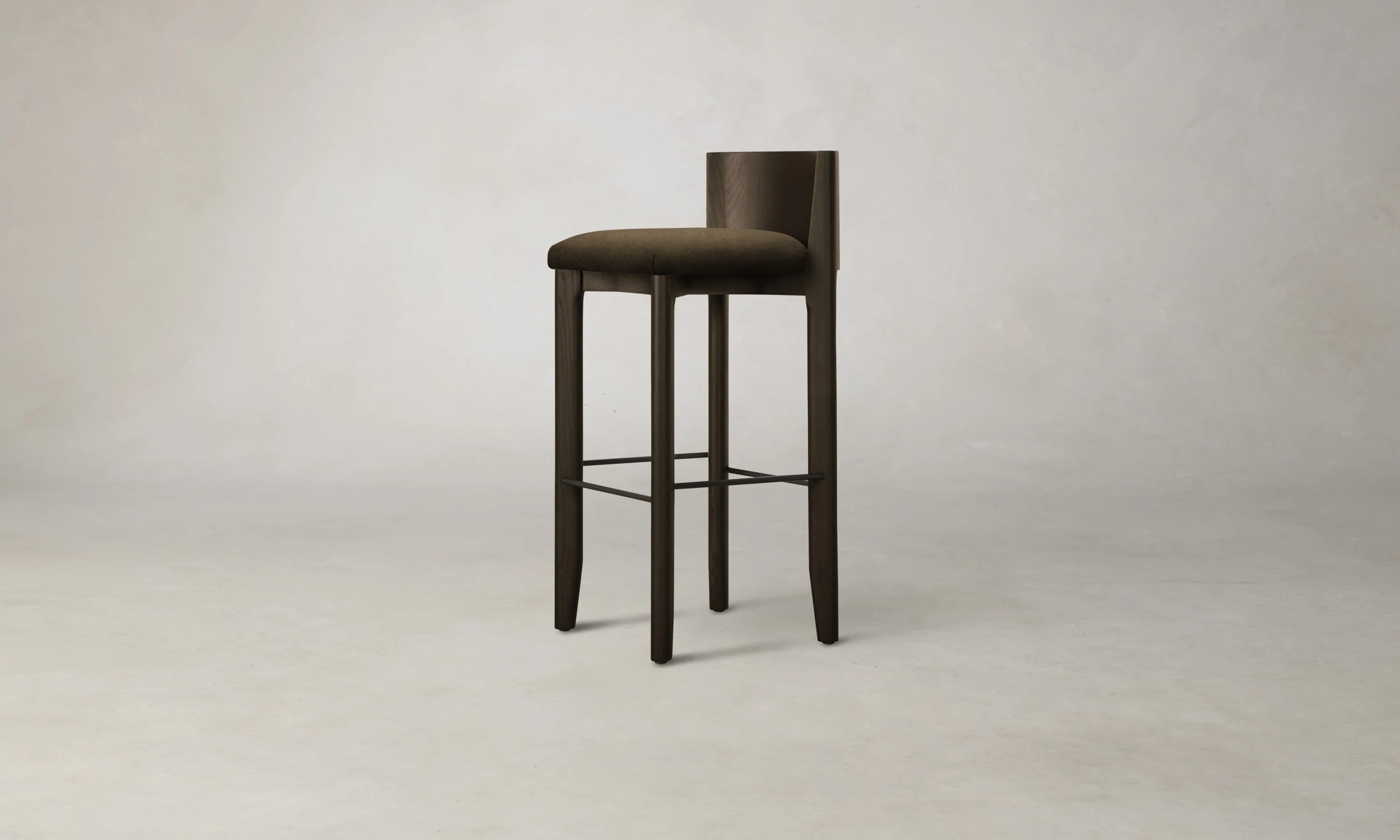 The Delancey Bar & Counter Stool - Marled Alpaca Velvet Marsh - Image 4