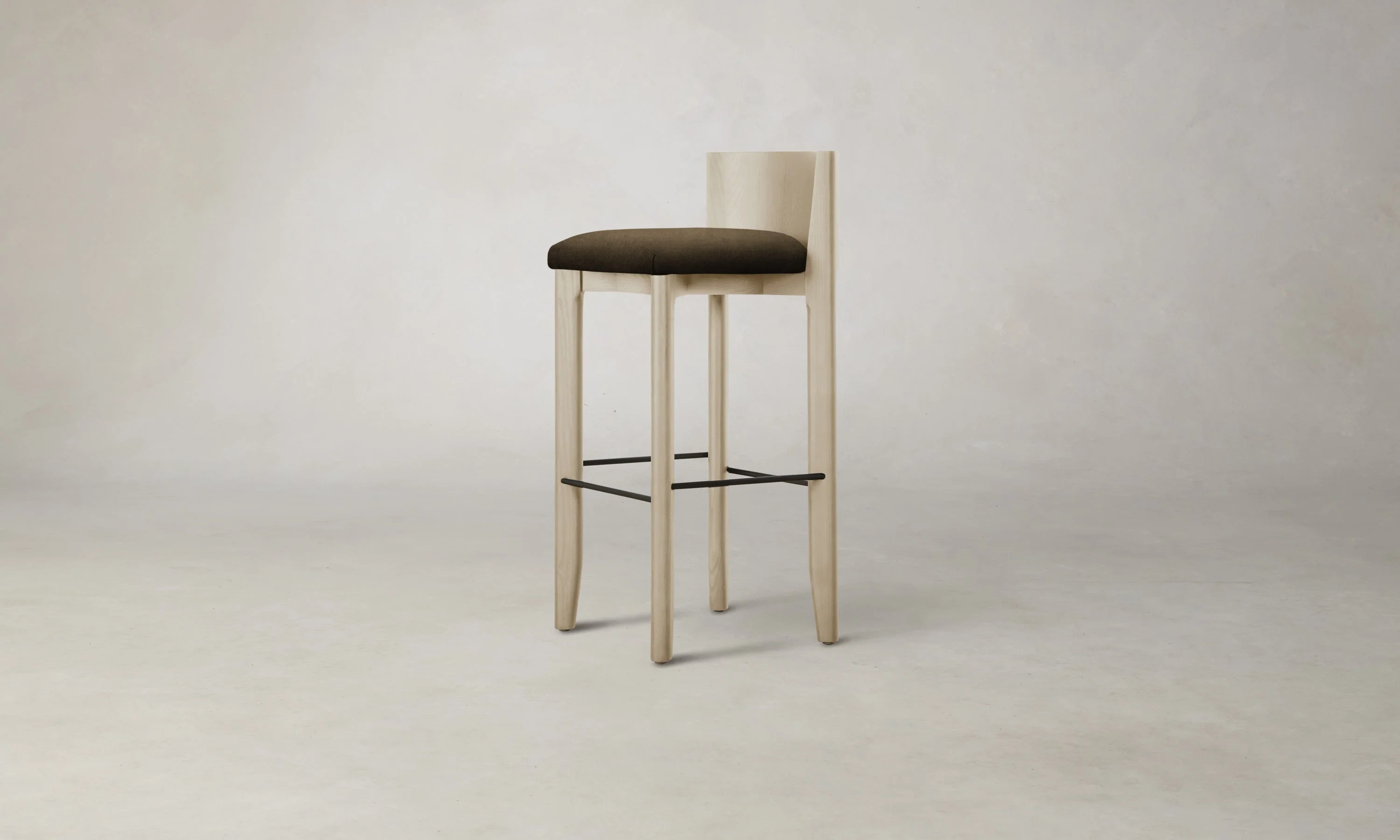 The Delancey Bar & Counter Stool - Marled Alpaca Velvet Marsh - Image 6