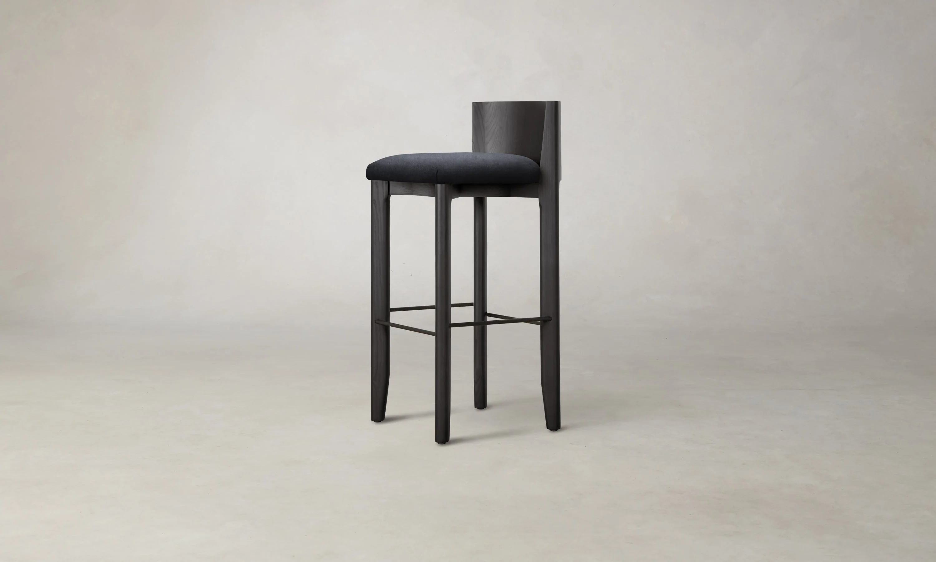 The Delancey Bar & Counter Stool - Marled Alpaca Velvet Nightfall