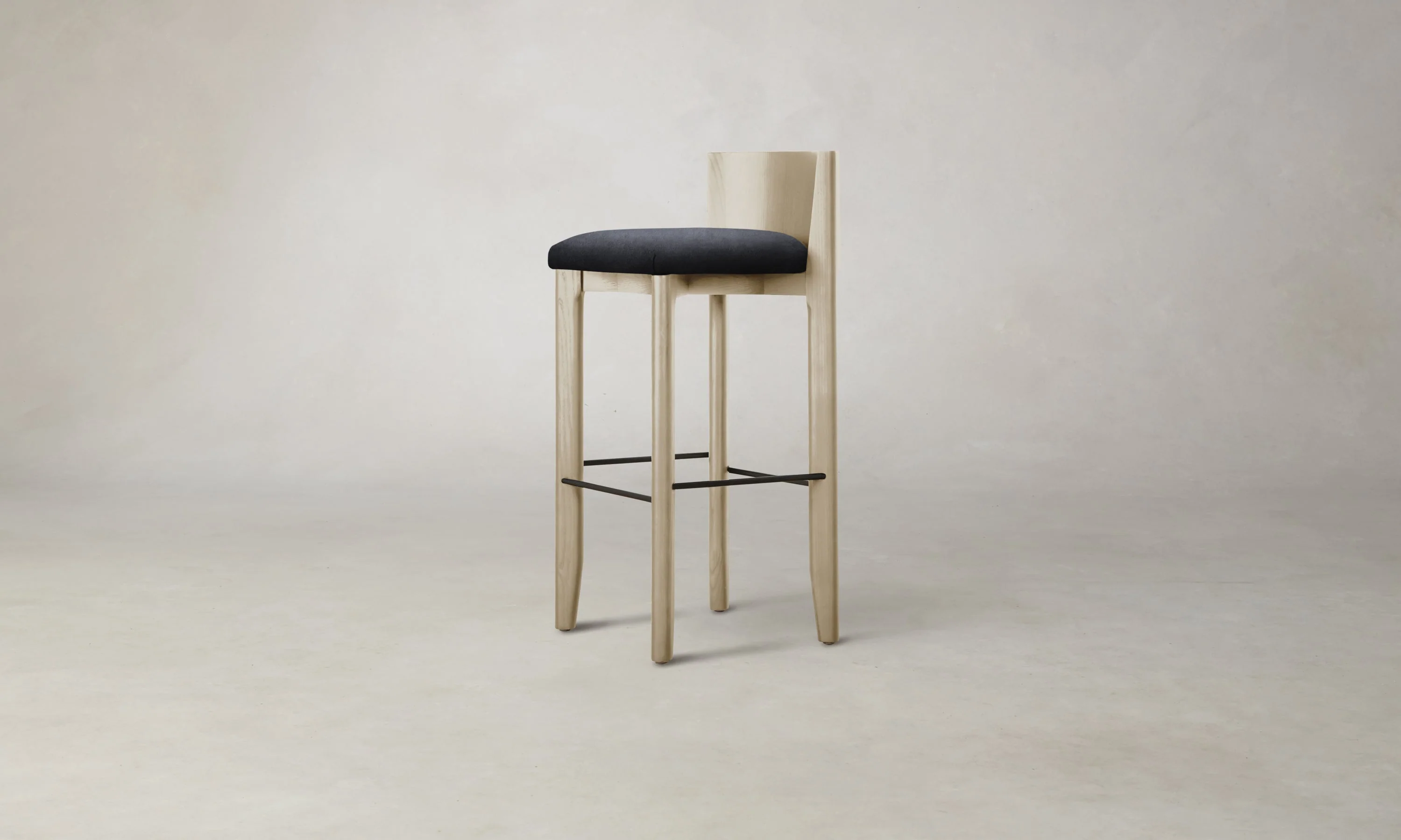 The Delancey Bar & Counter Stool - Marled Alpaca Velvet Nightfall - Image 2
