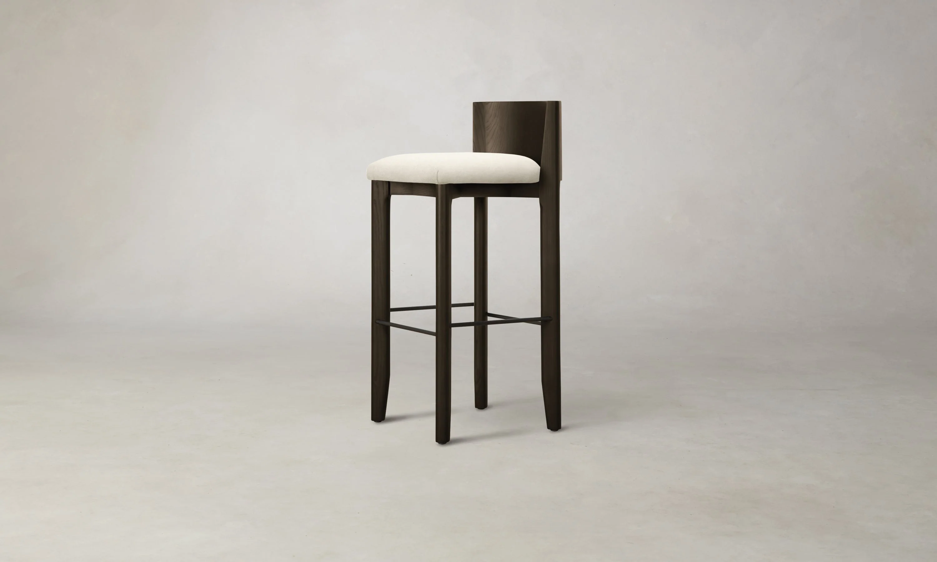 The Delancey Bar & Counter Stool - Marled Alpaca Velvet Porcelain - Image 4