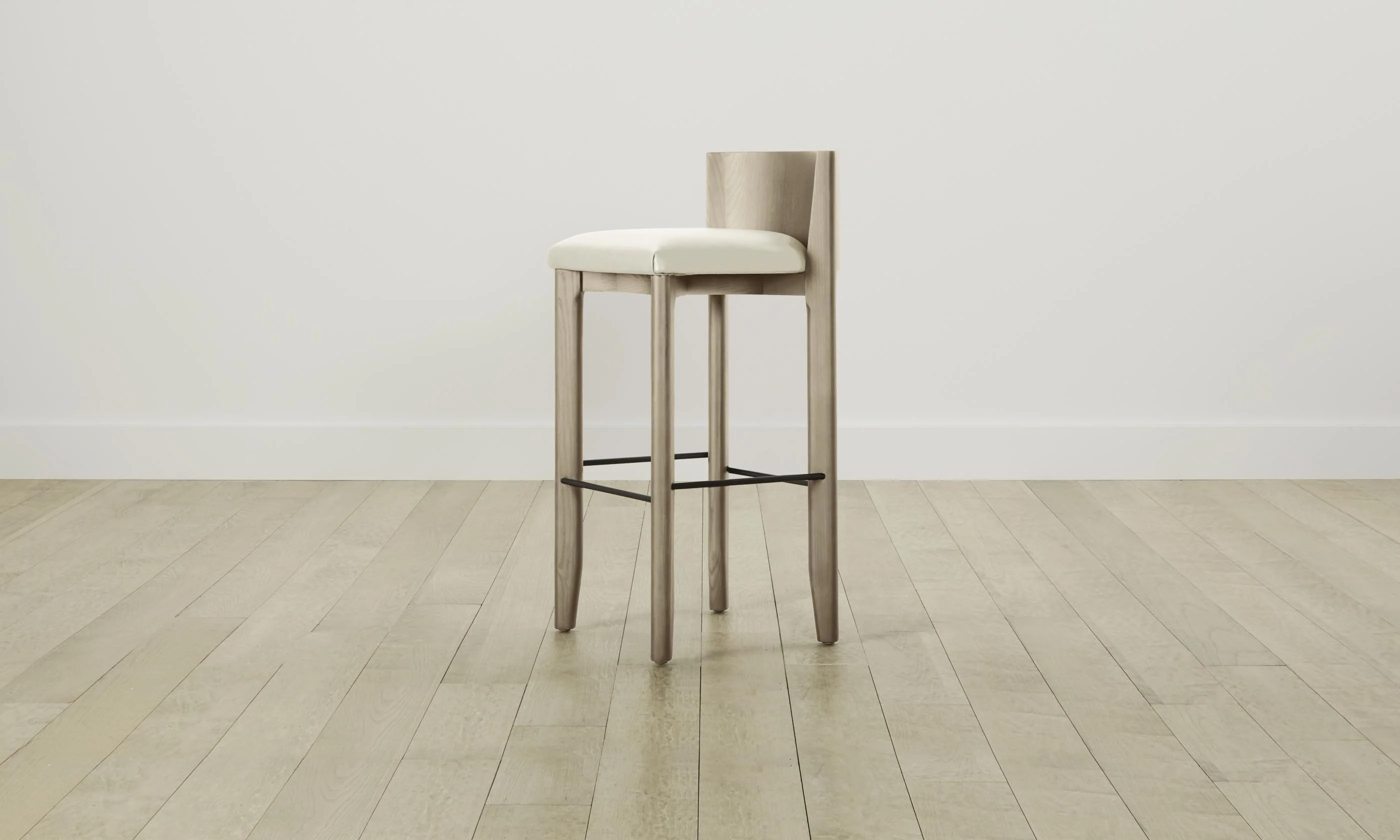 The Delancey Bar & Counter Stool - Pebbled Leather Swan - Image 5