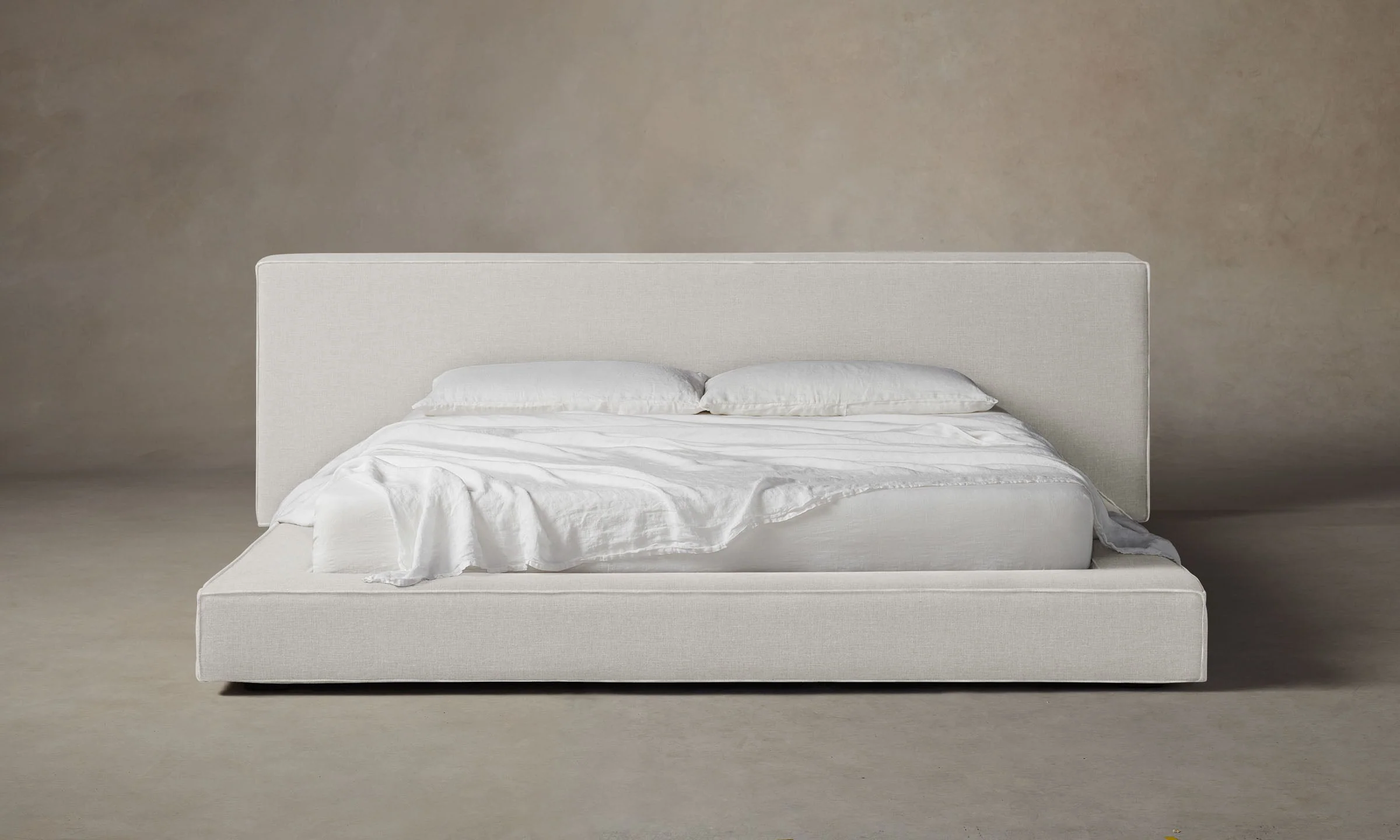 The Eldridge Bed - Italian Brushed Wool Vanilla