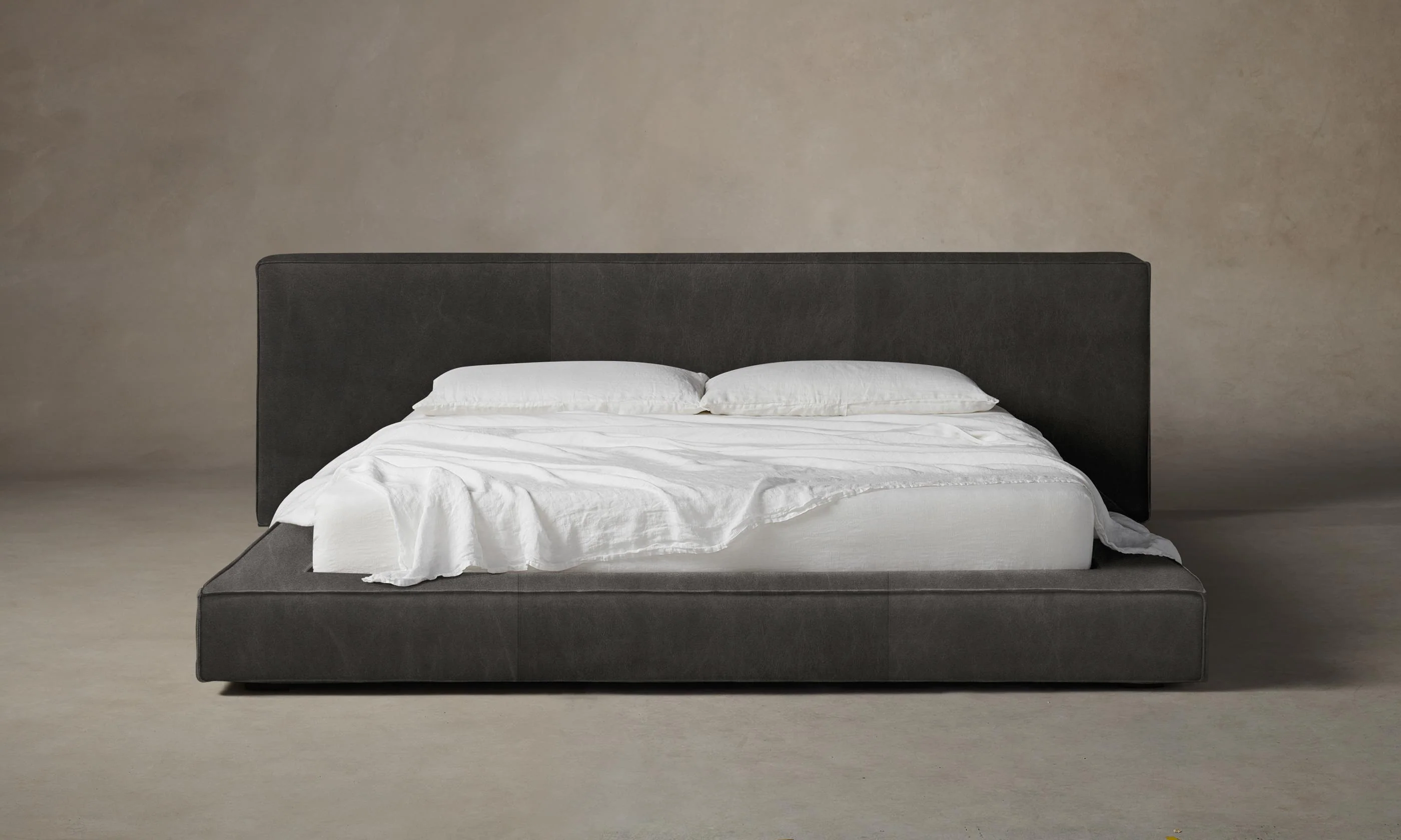 The Eldridge Bed - Tuscan Leather Seal