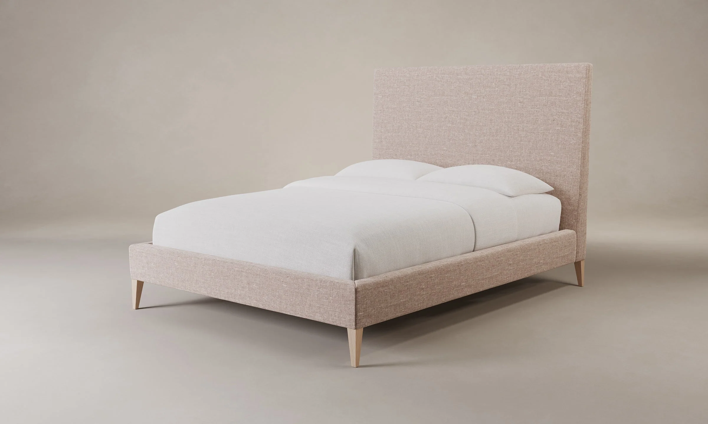 The Essex Bed - Heritage Belgian Linen Petal - Image 4