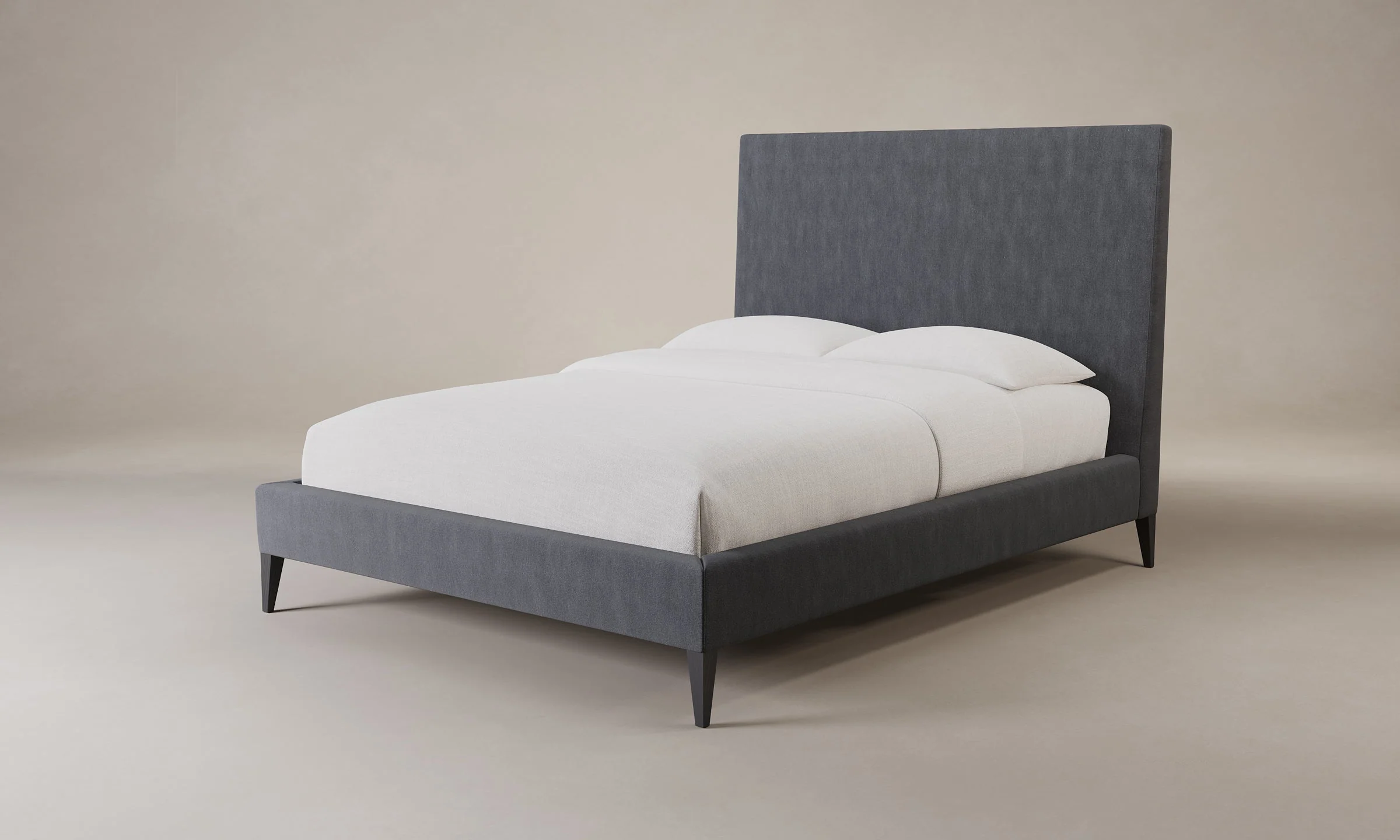 The Essex Bed - Marled Alpaca Velvet Basalt - Image 3