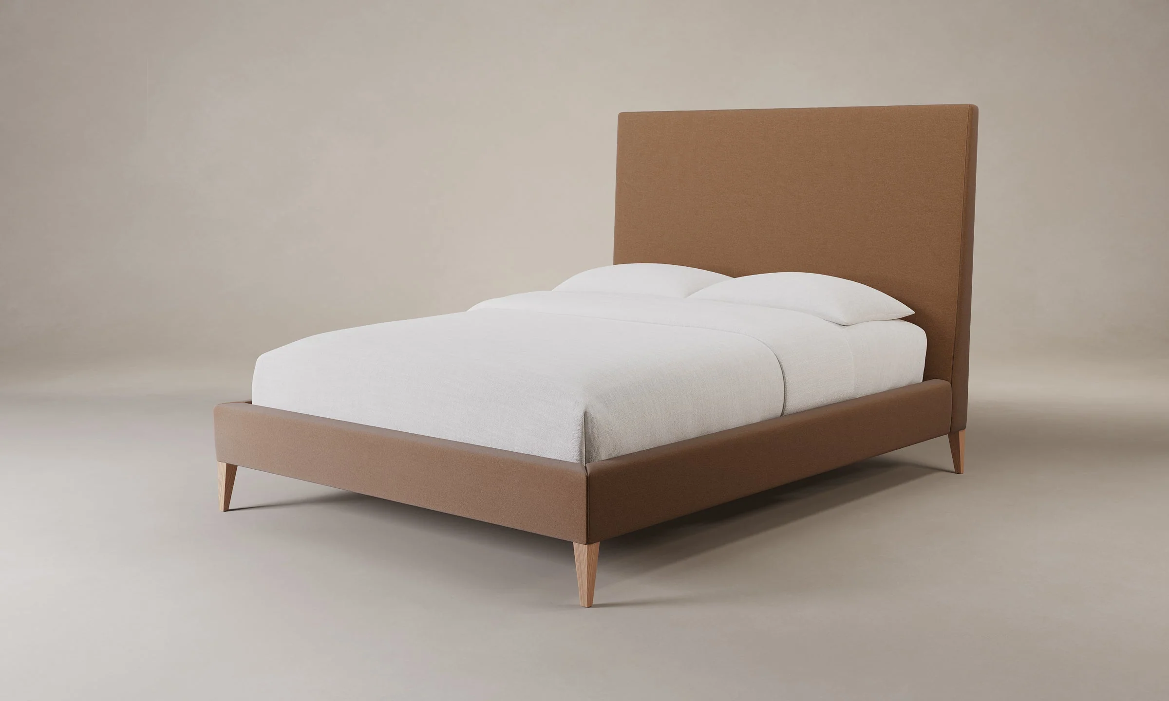 The Essex Bed - Marled Alpaca Velvet Whiskey