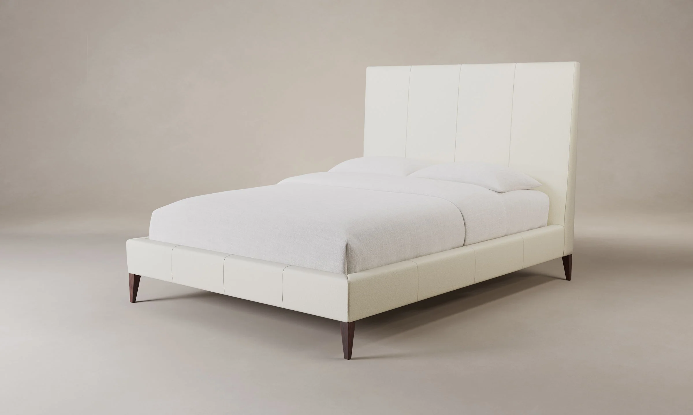 The Essex Bed - Pebbled Leather Swan - Image 2