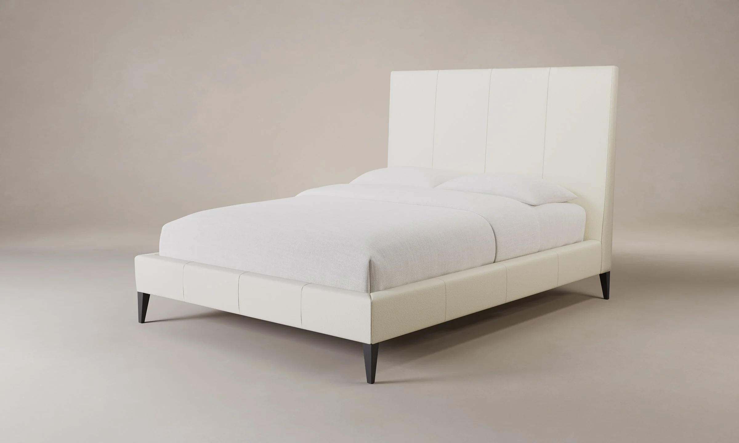 The Essex Bed - Pebbled Leather Swan - Image 3