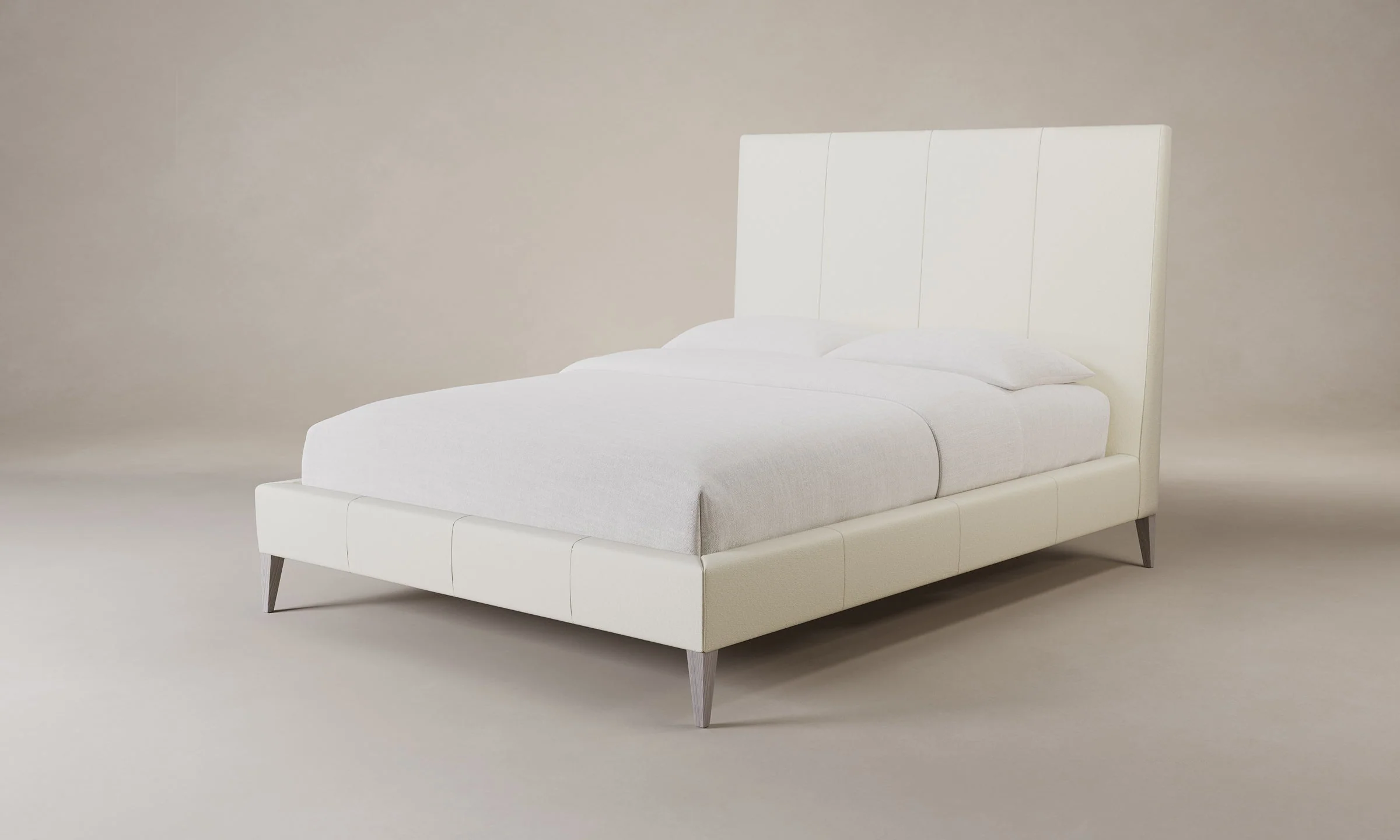 The Essex Bed - Pebbled Leather Swan - Image 6
