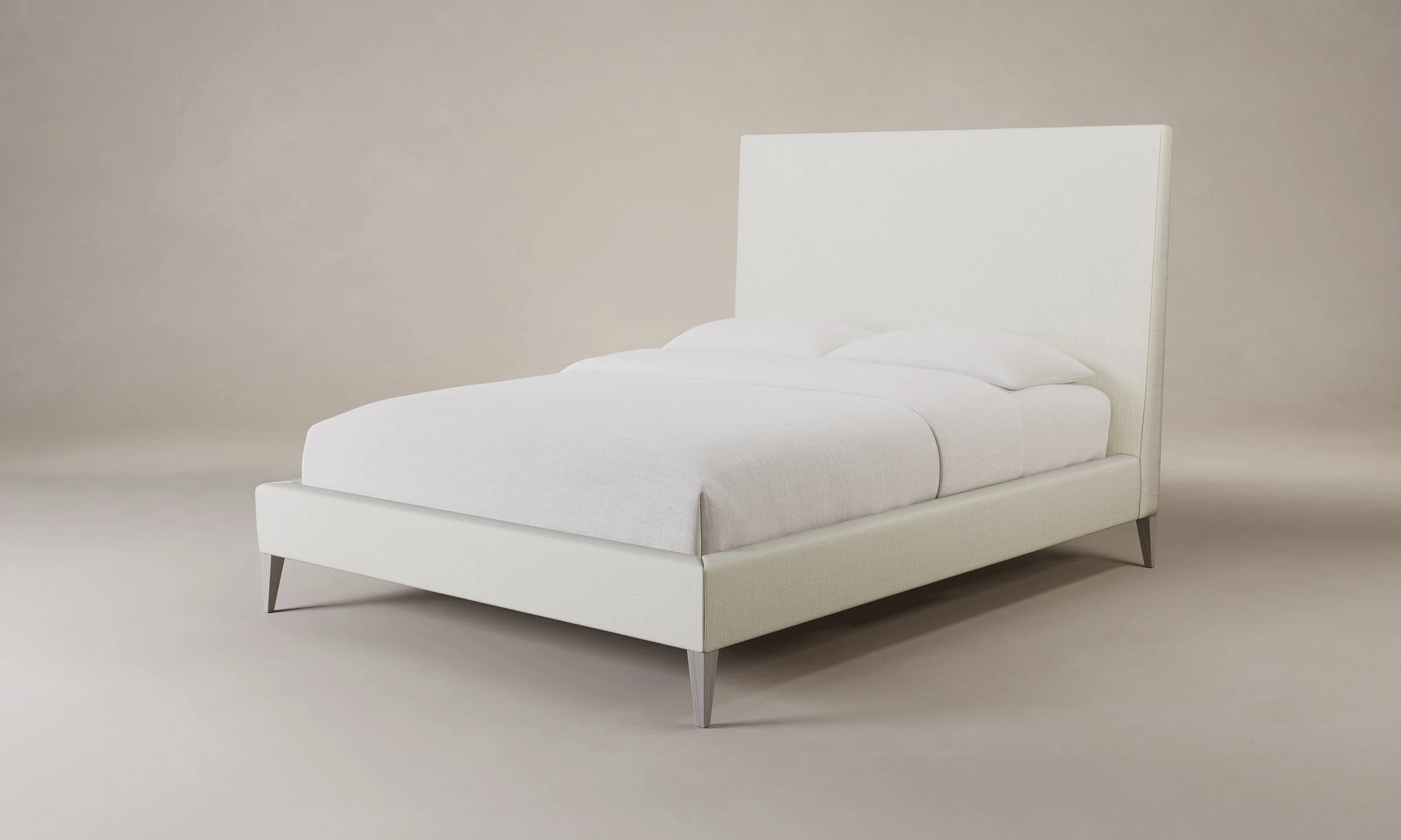The Essex Bed - Performance Linen Weave Pure White - Image 6