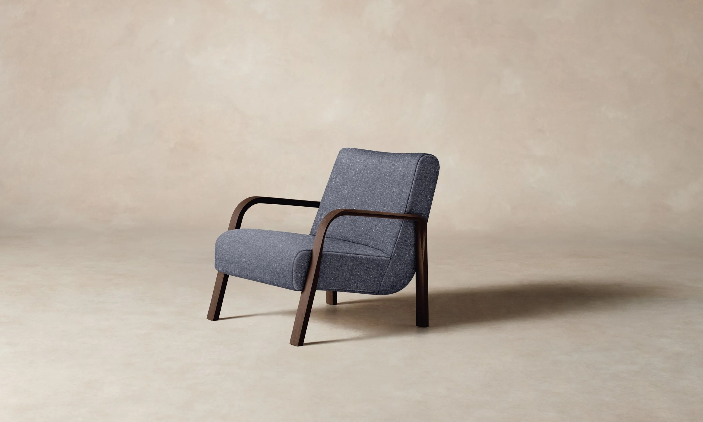 The Felix Chair - Heritage Belgian Linen Lake - Image 2