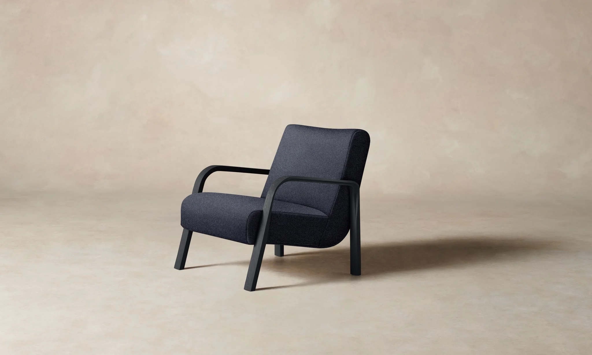 The Felix Chair - Italian Brushed Wool Harbor