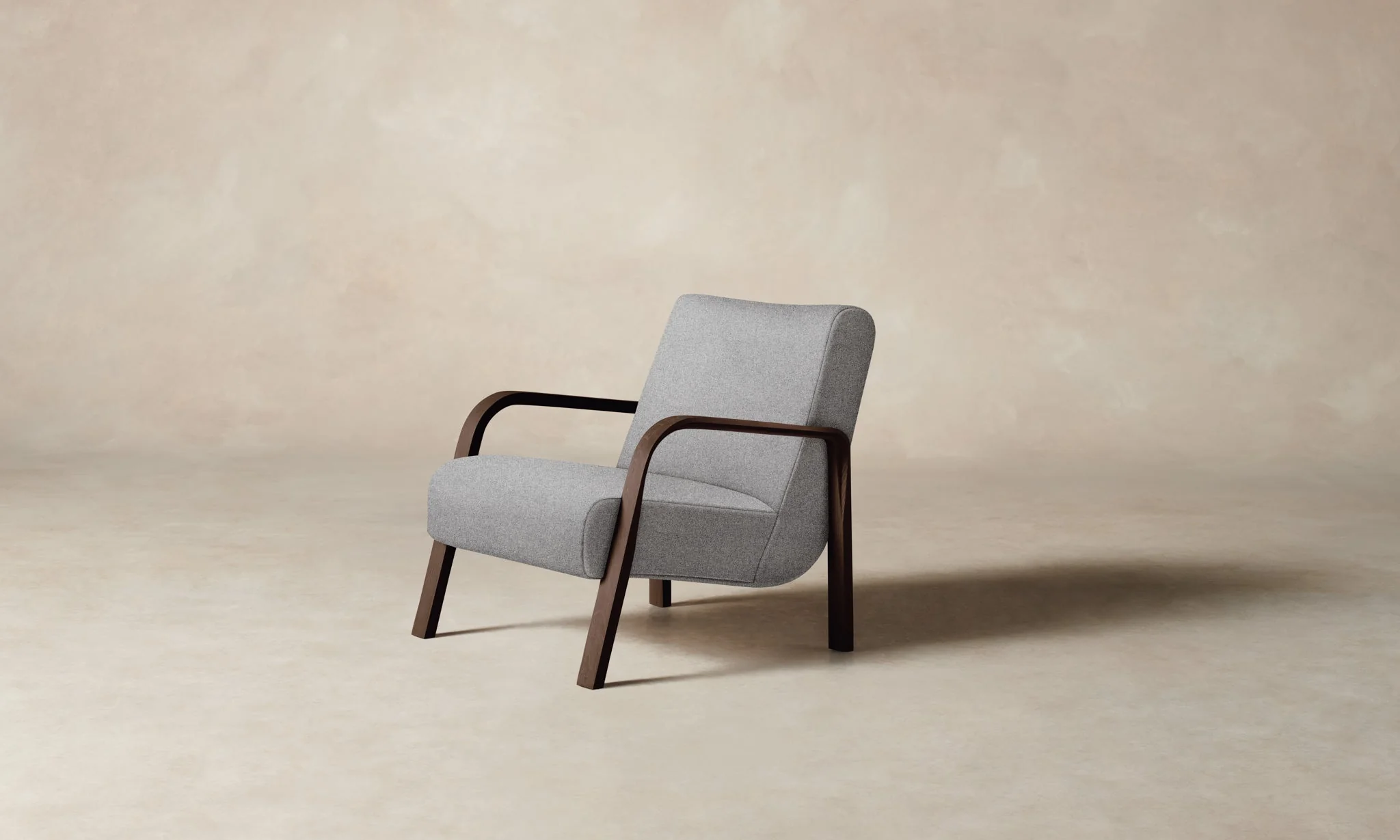 The Felix Chair - Italian Brushed Wool Moon - Image 2
