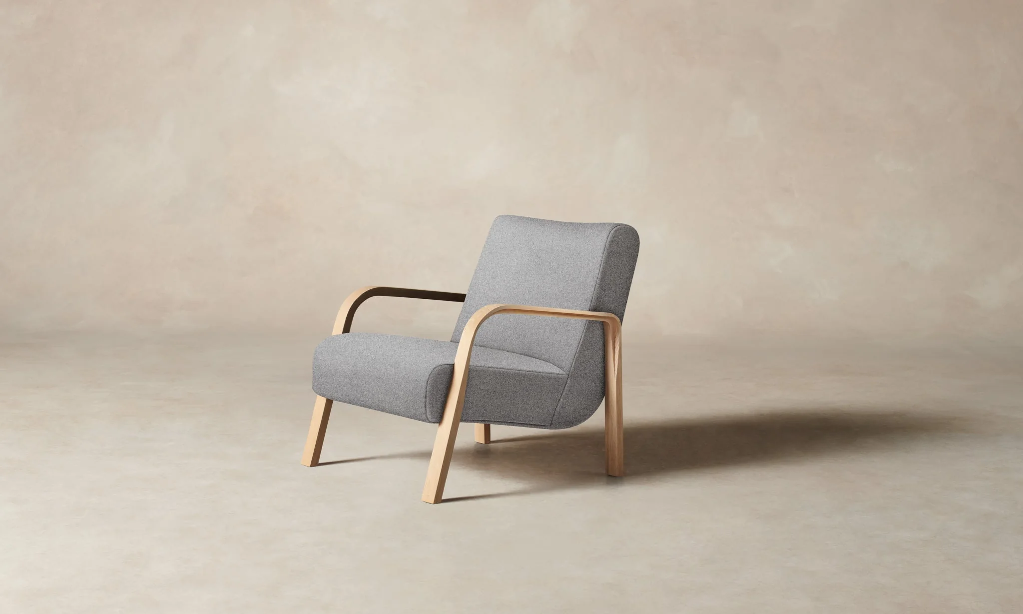 The Felix Chair - Italian Brushed Wool Moon - Image 3