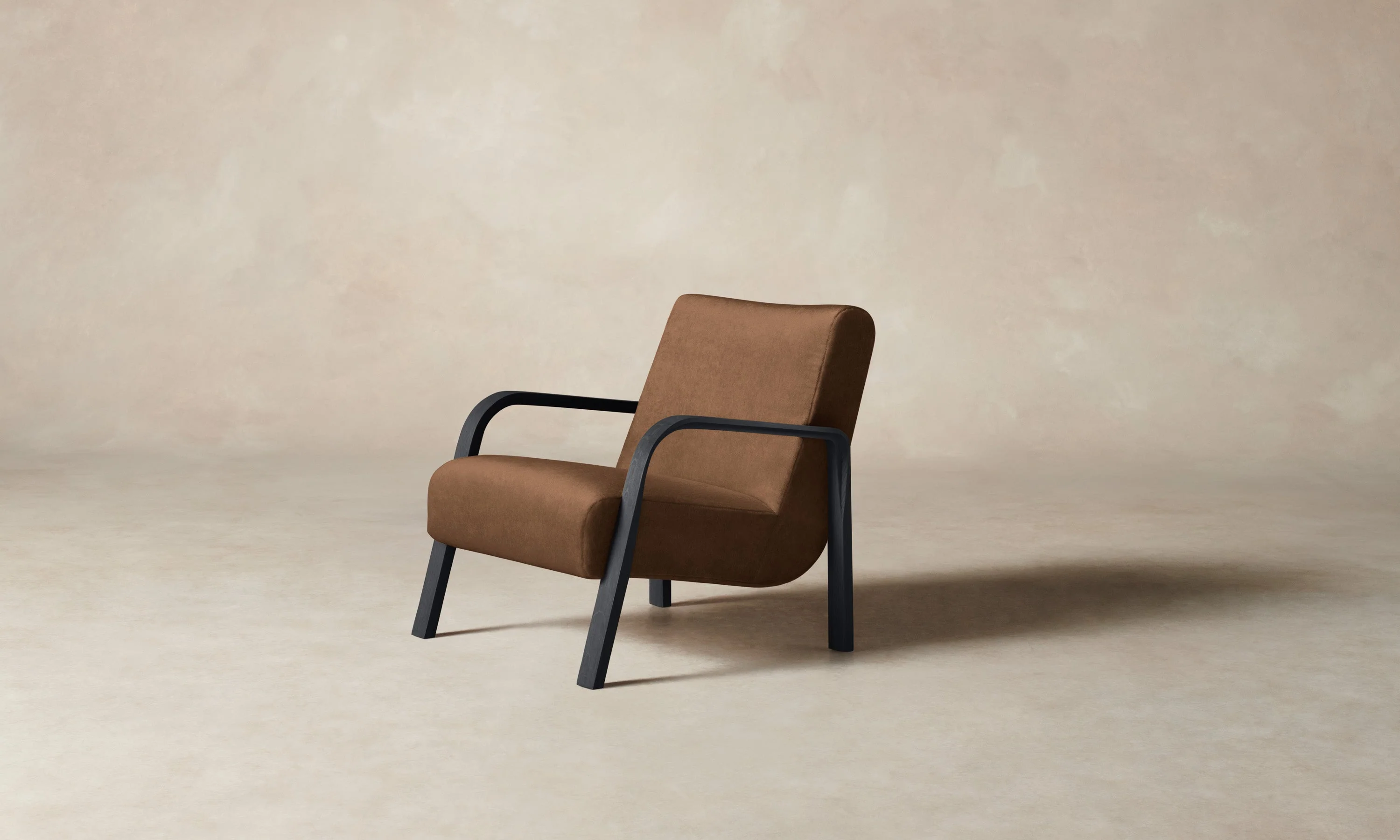The Felix Chair - Marled Alpaca Velvet Whiskey