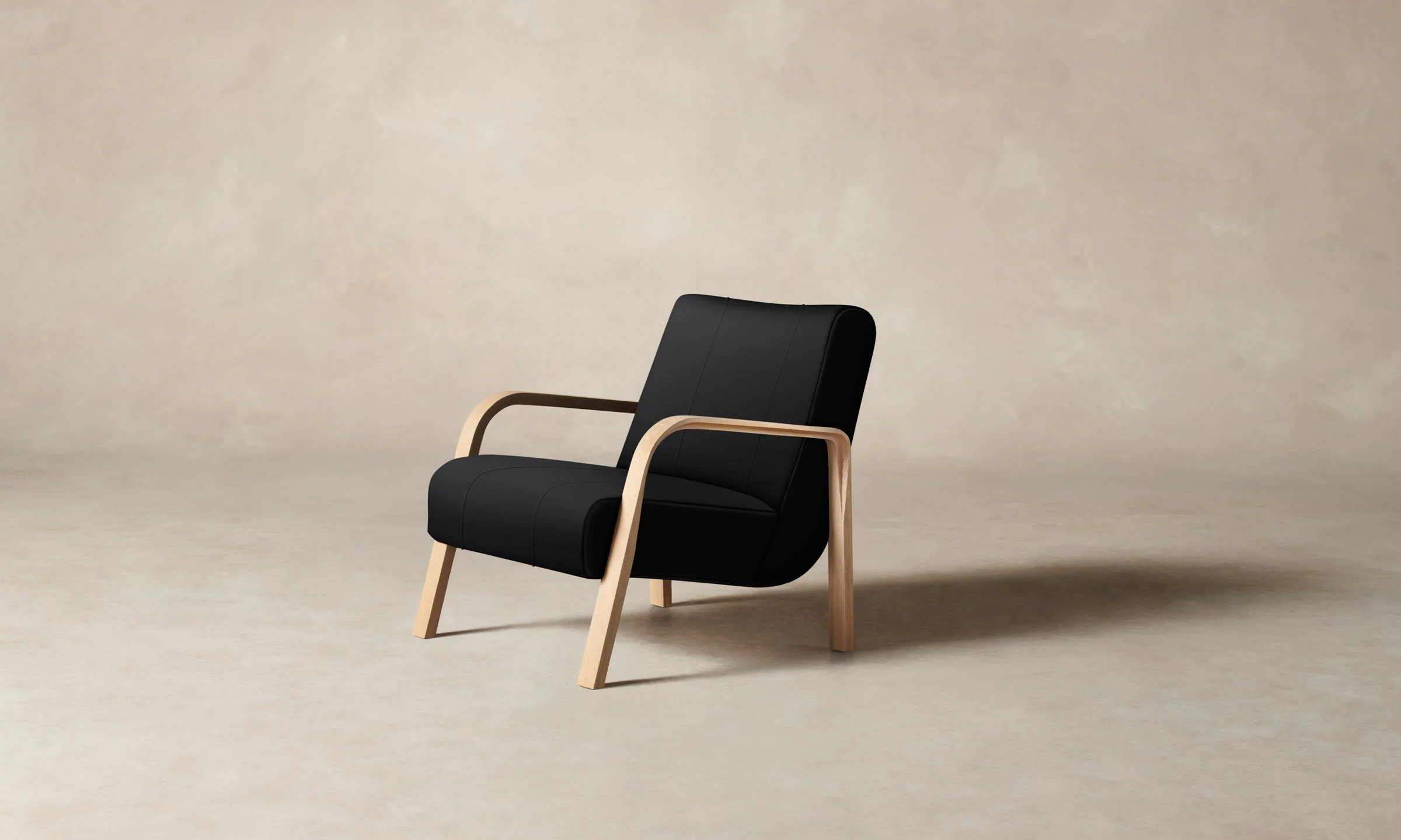 The Felix Chair - Pebbled Leather Ink - Image 3