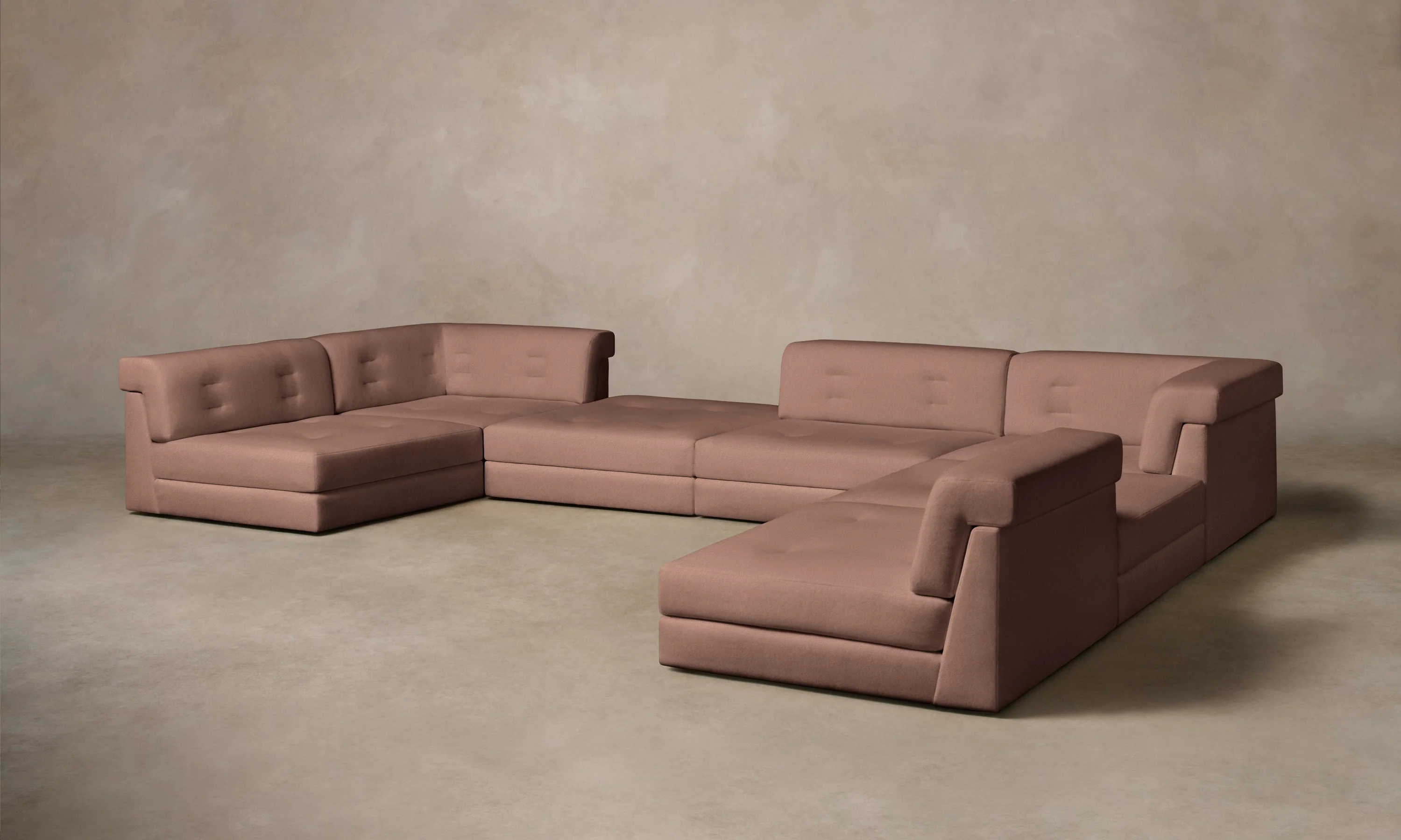 The Forma Modular Sectional - Mohair Peony