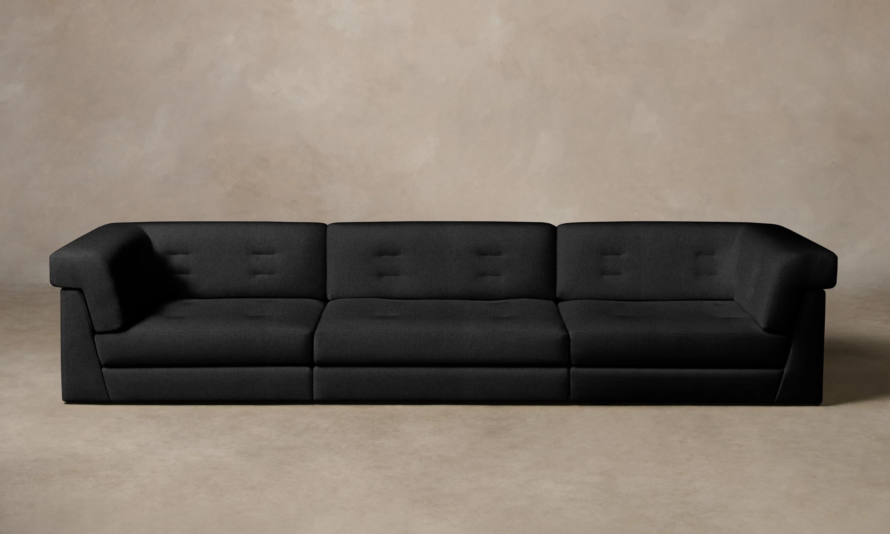 The Forma Modular Sofa - Italian Brushed Wool Pepper