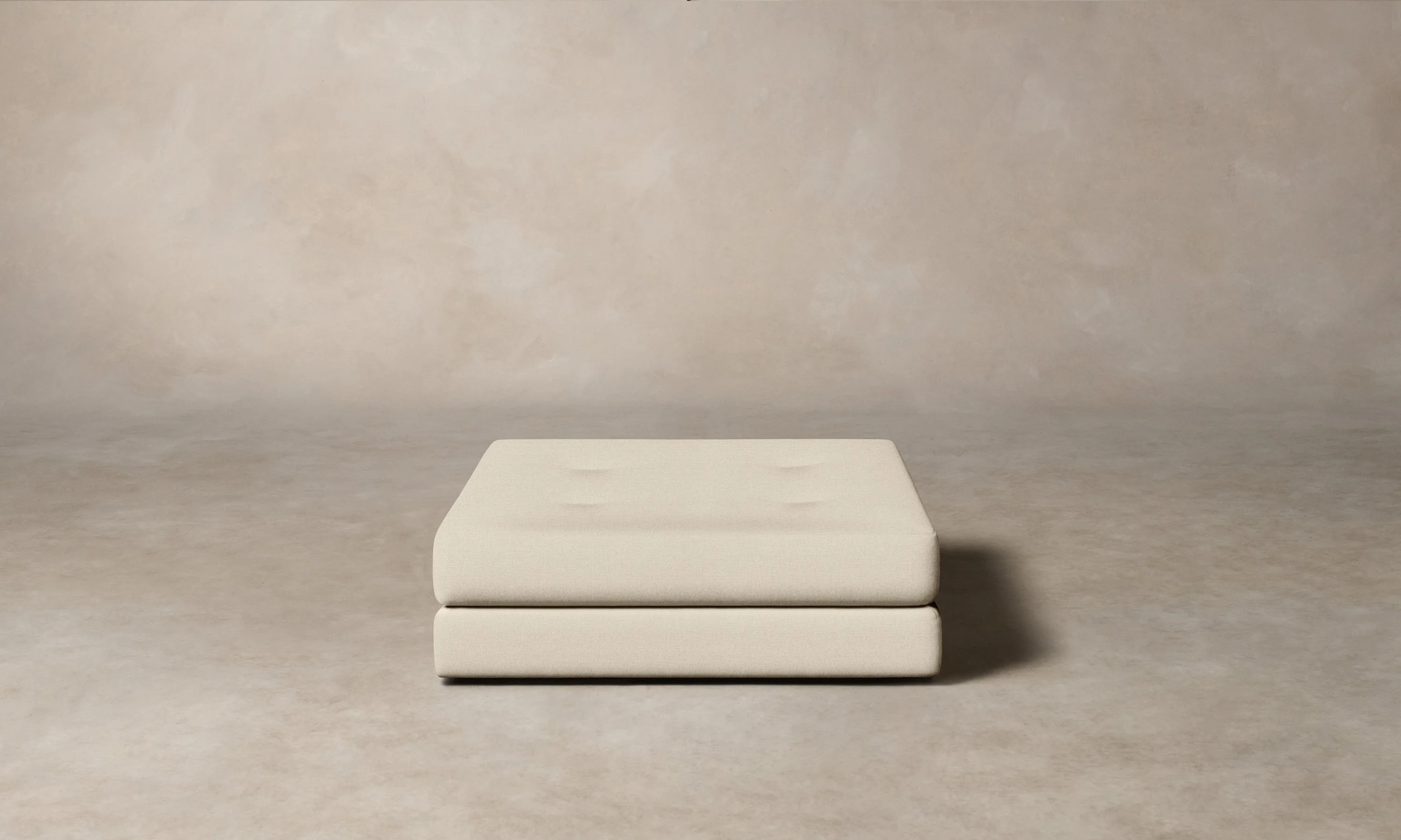 The Forma Ottoman - Performance Woven Chenille Desert