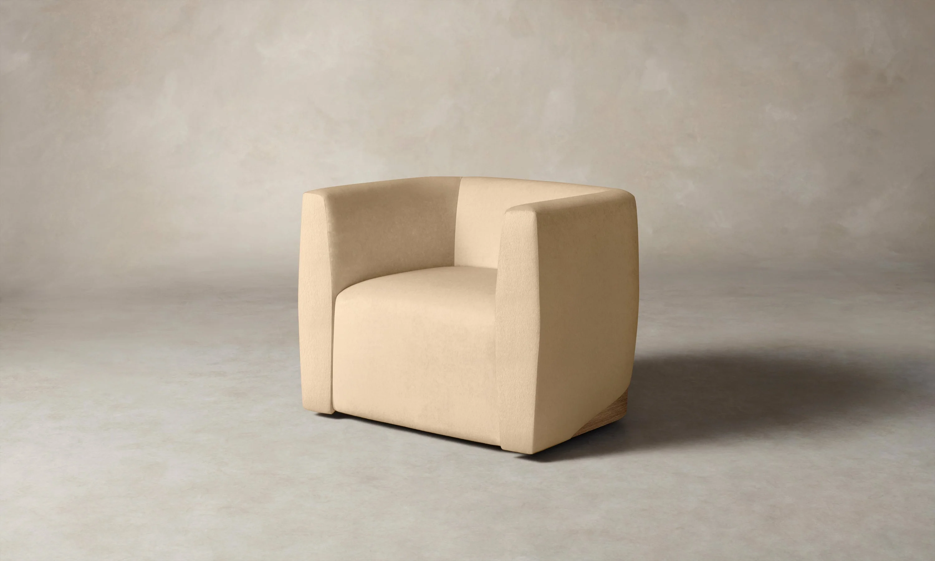 The Henri Swivel Chair - Deep Pile Mohair Doe - Image 3