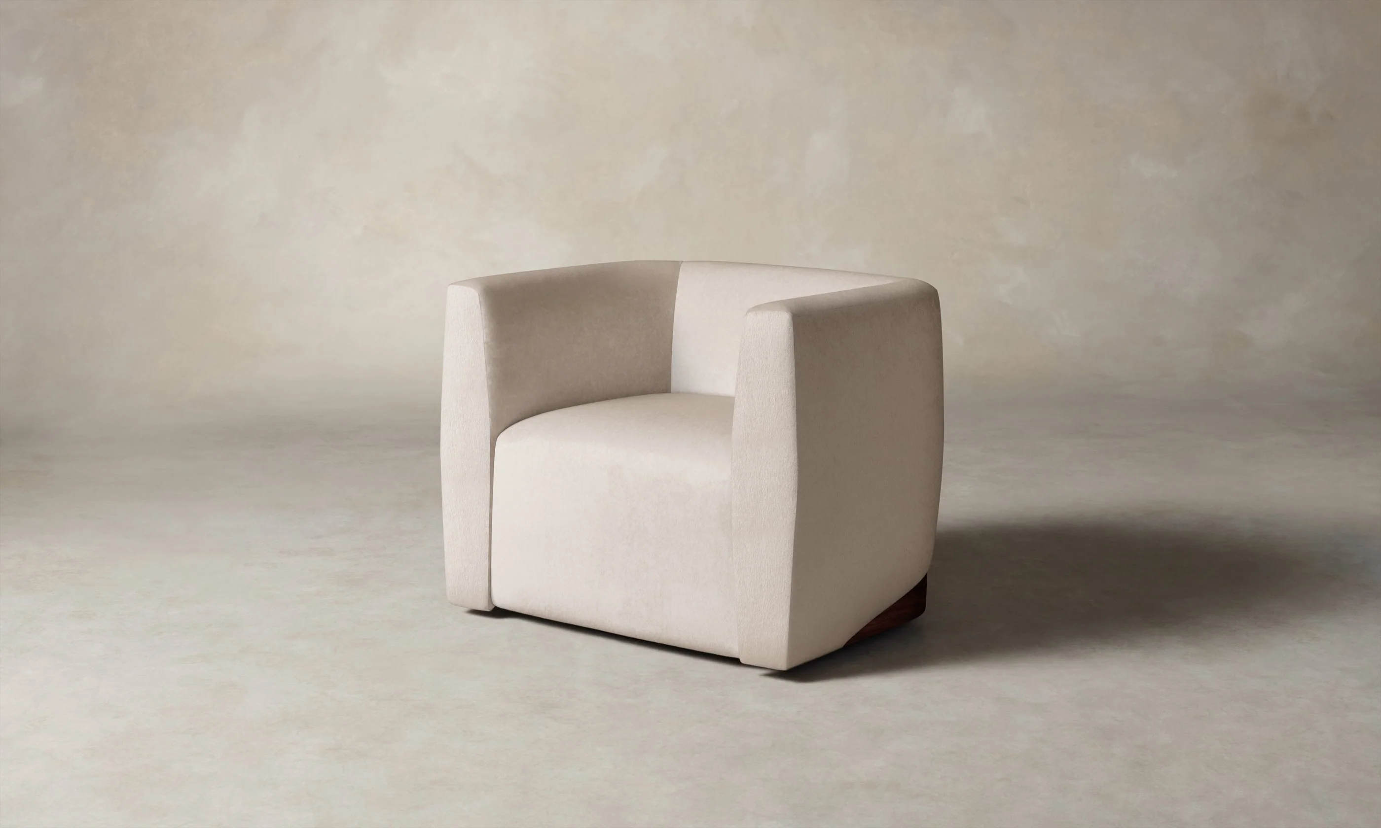 The Henri Swivel Chair - Deep Pile Mohair Limestone - Image 4