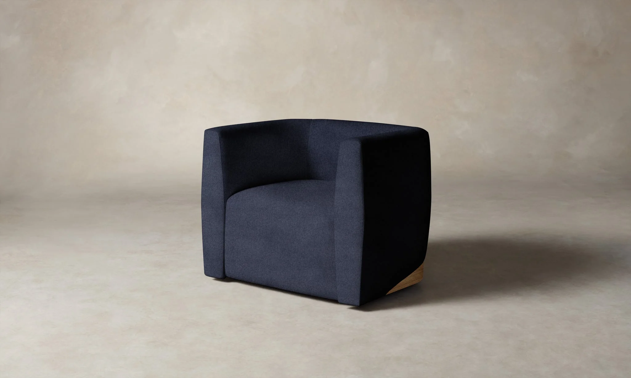 The Henri Swivel Chair - Italian Brushed Wool Harbor - Image 3