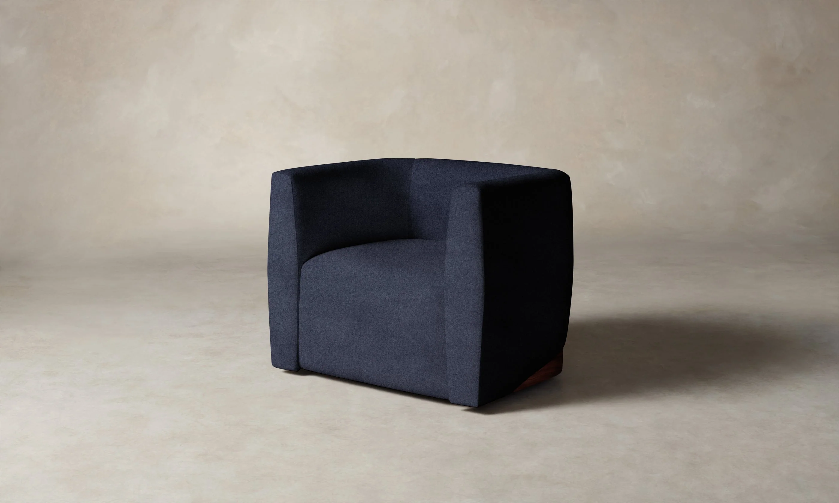 The Henri Swivel Chair - Italian Brushed Wool Harbor - Image 4
