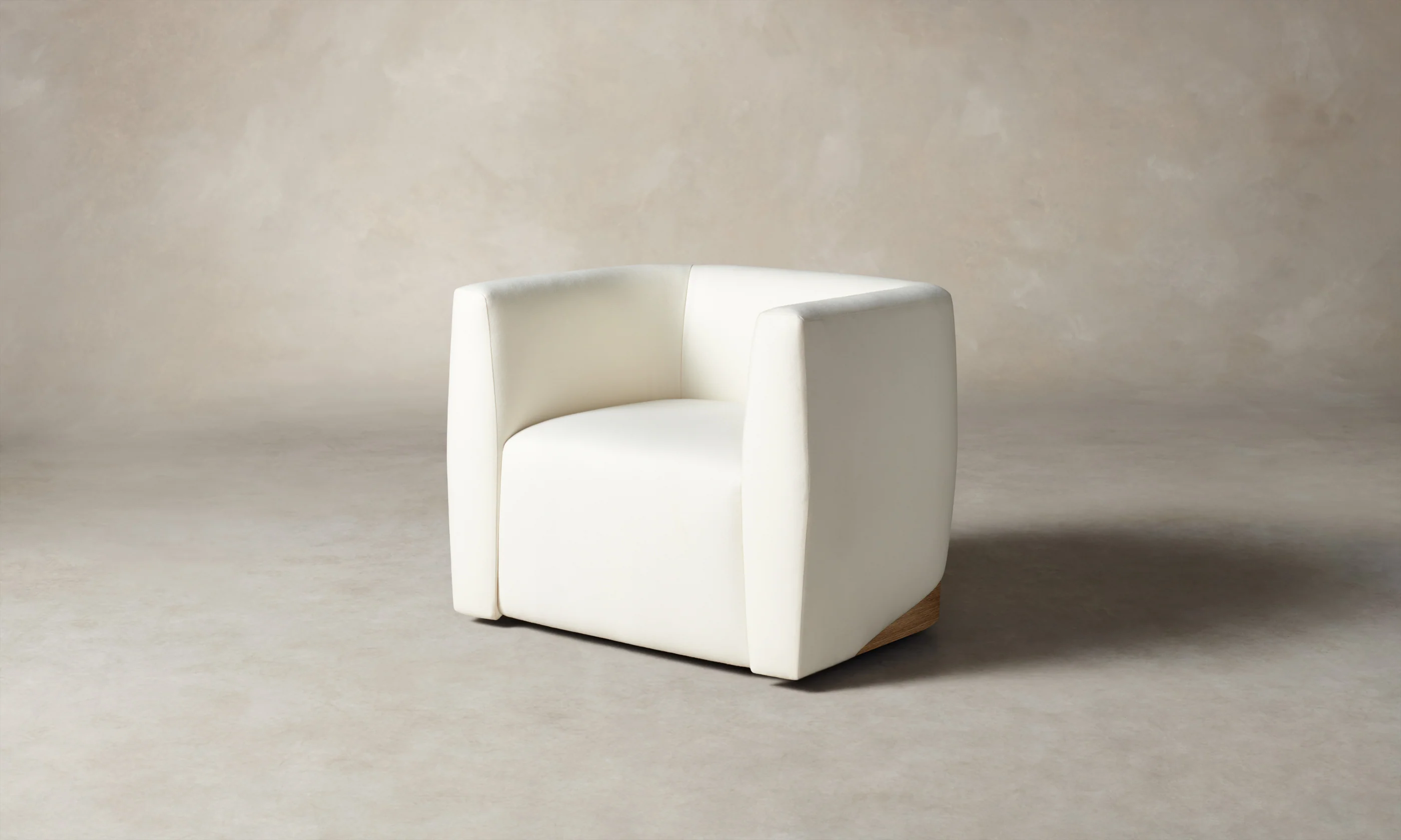 The Henri Swivel Chair - Italian Brushed Wool Vanilla - Image 3