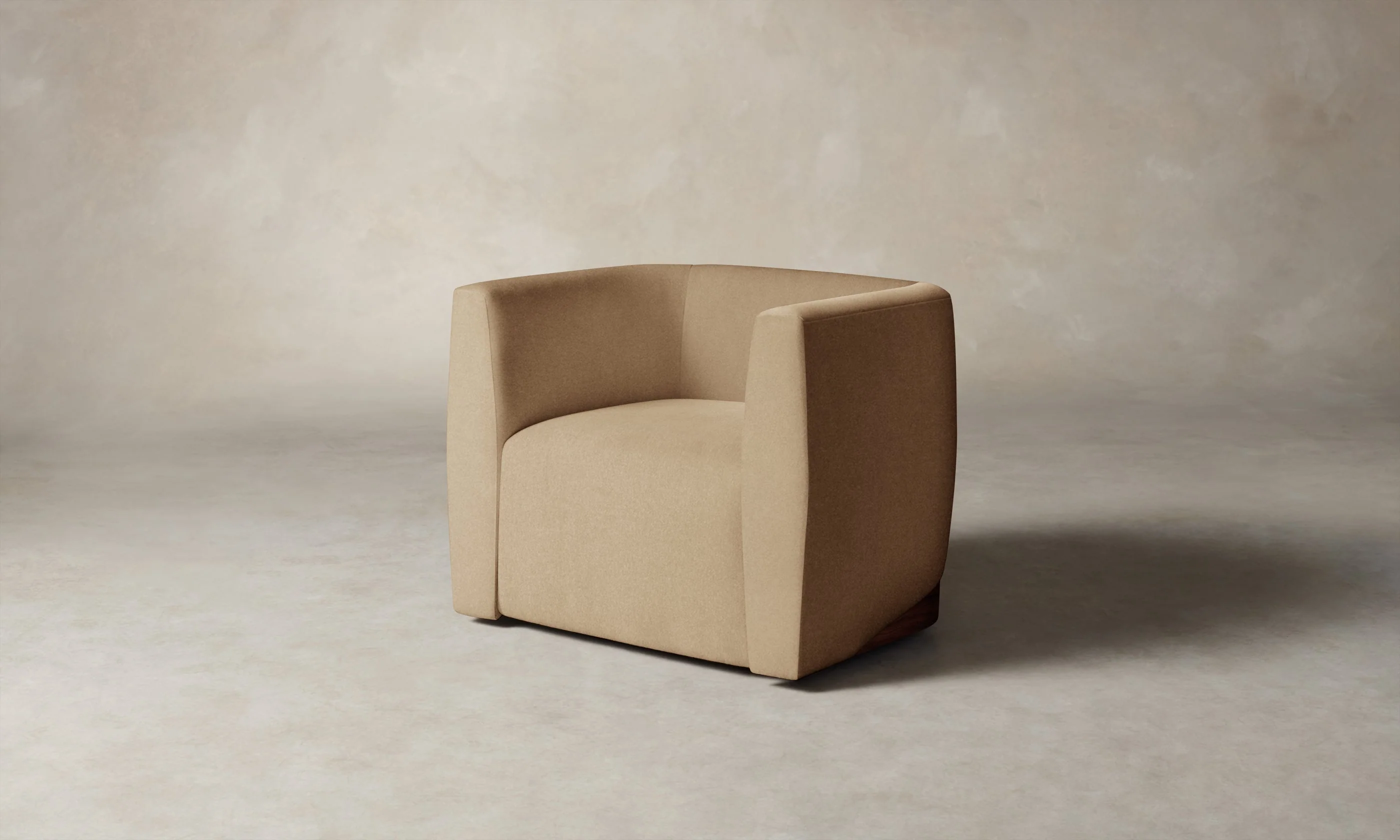The Henri Swivel Chair - Mohair Almond - Image 4
