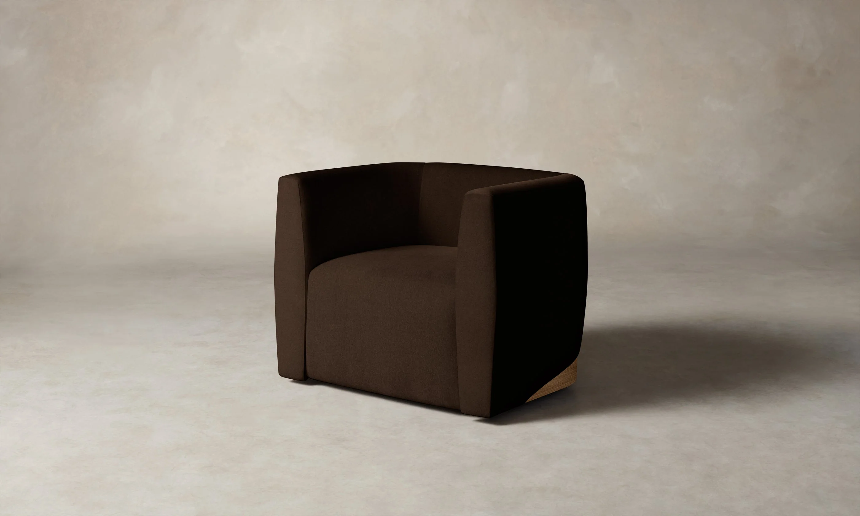 The Henri Swivel Chair - Mohair Chocolate - Image 3