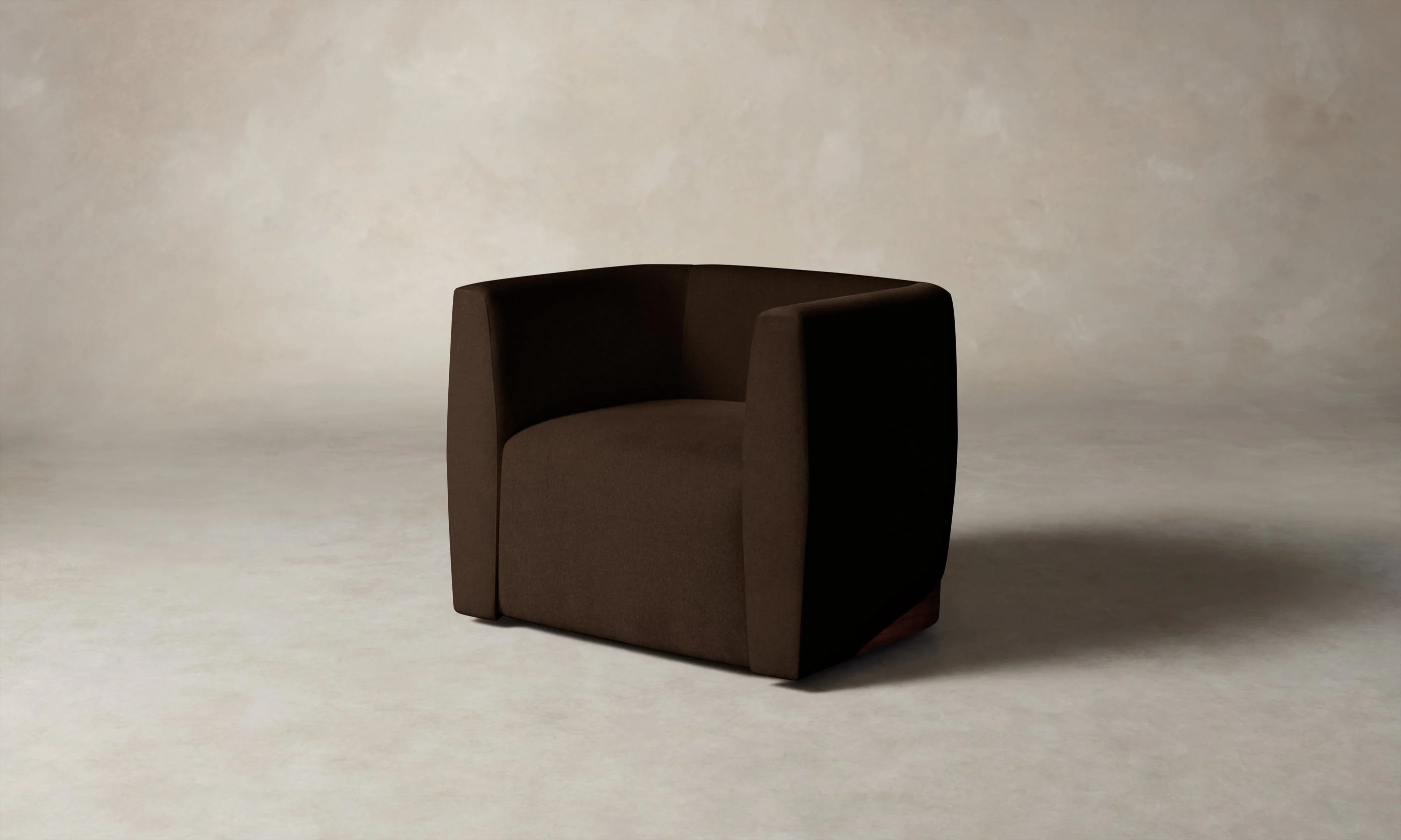 The Henri Swivel Chair - Mohair Chocolate - Image 4