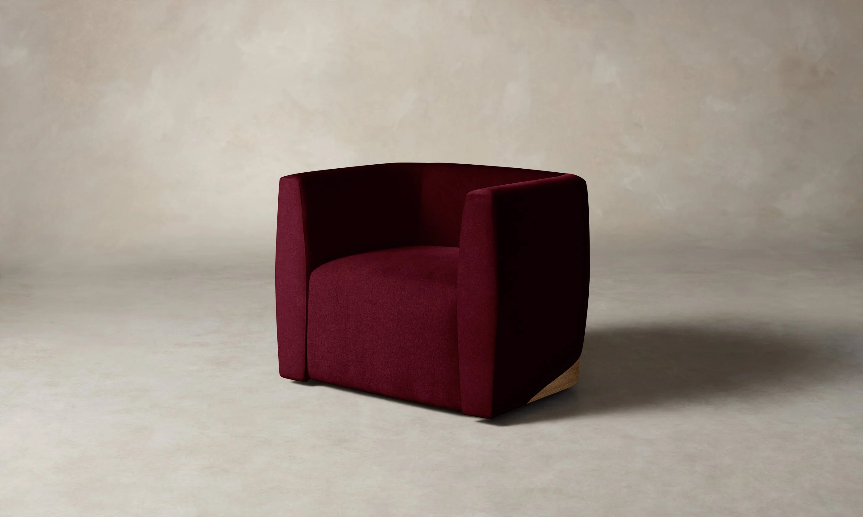 The Henri Swivel Chair - Mohair Crimson - Image 3