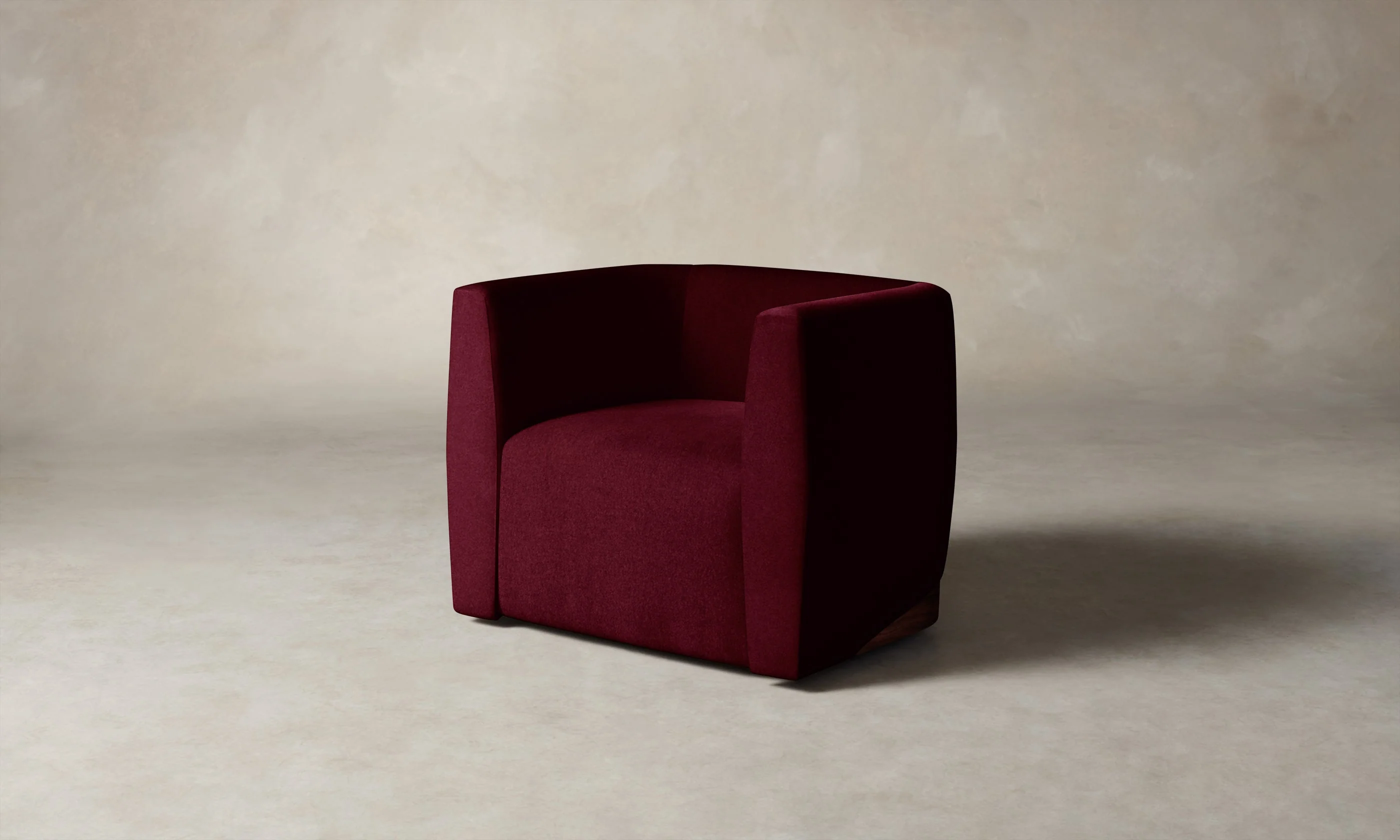The Henri Swivel Chair - Mohair Crimson - Image 4