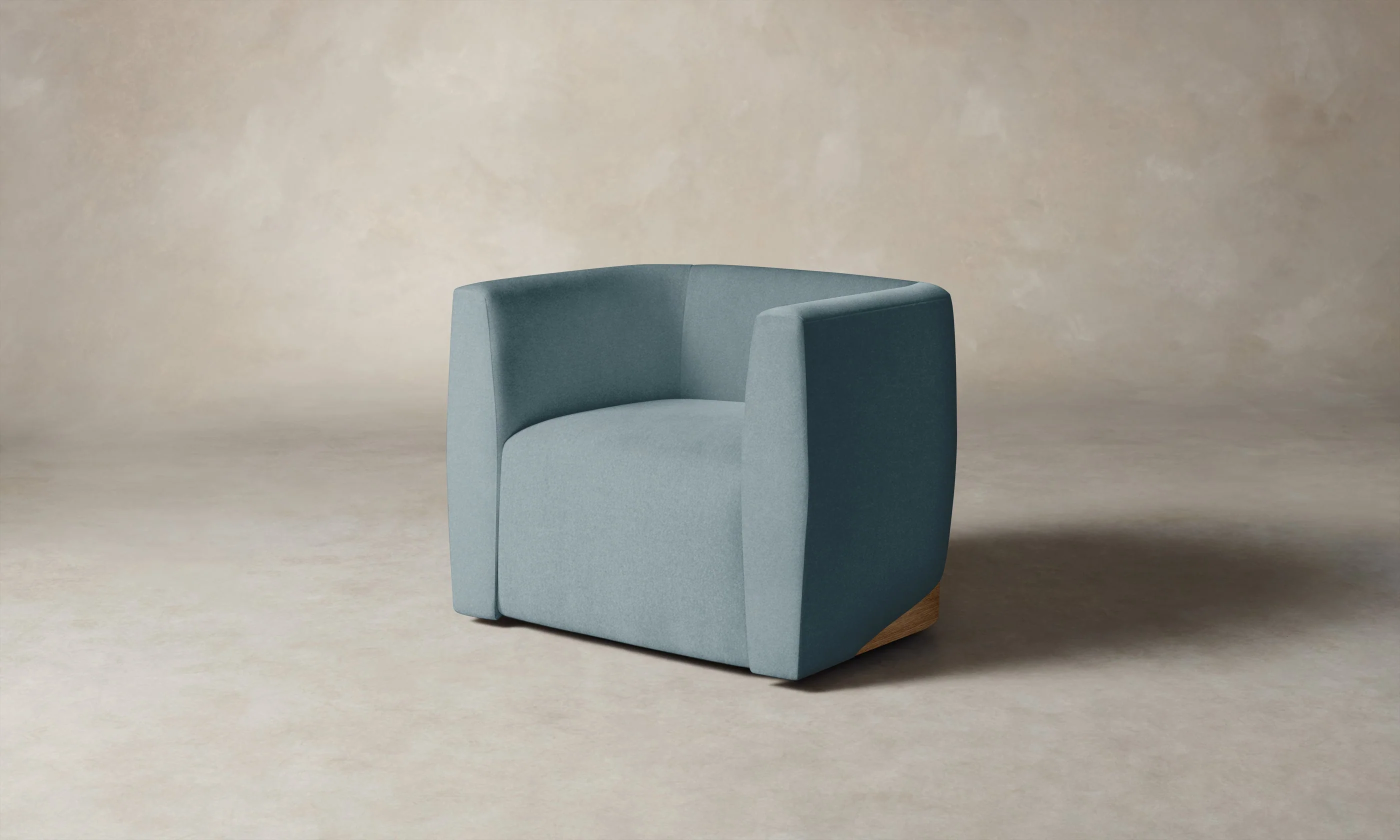 The Henri Swivel Chair - Mohair Slate Blue - Image 3