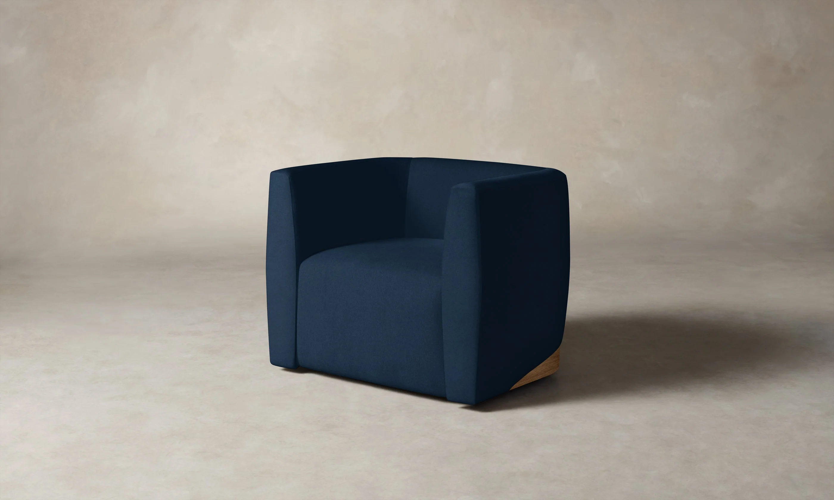 The Henri Swivel Chair - Performance Velvet Sapphire - Image 3