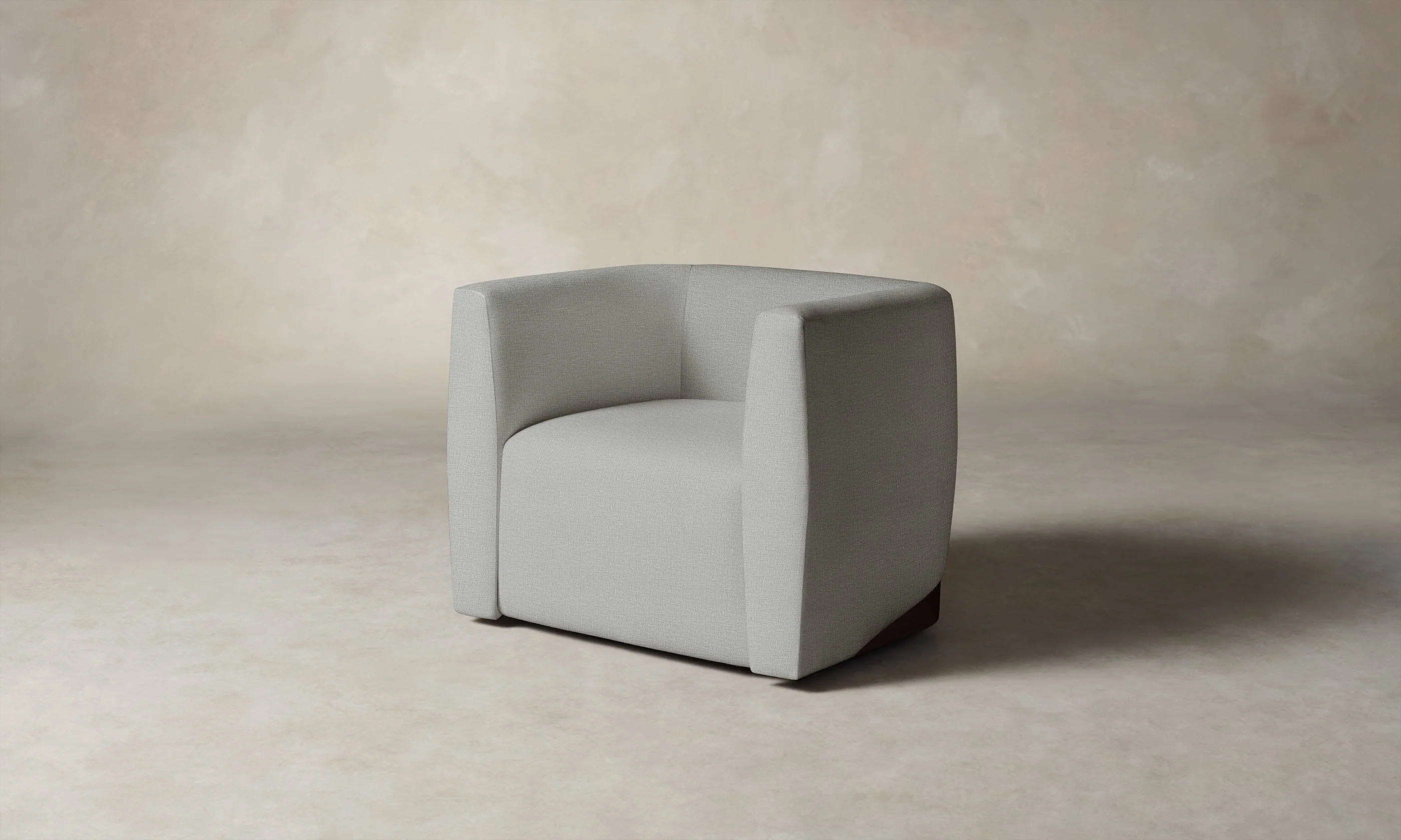 The Henri Swivel Chair - Performance Woven Chenille Rain - Image 2
