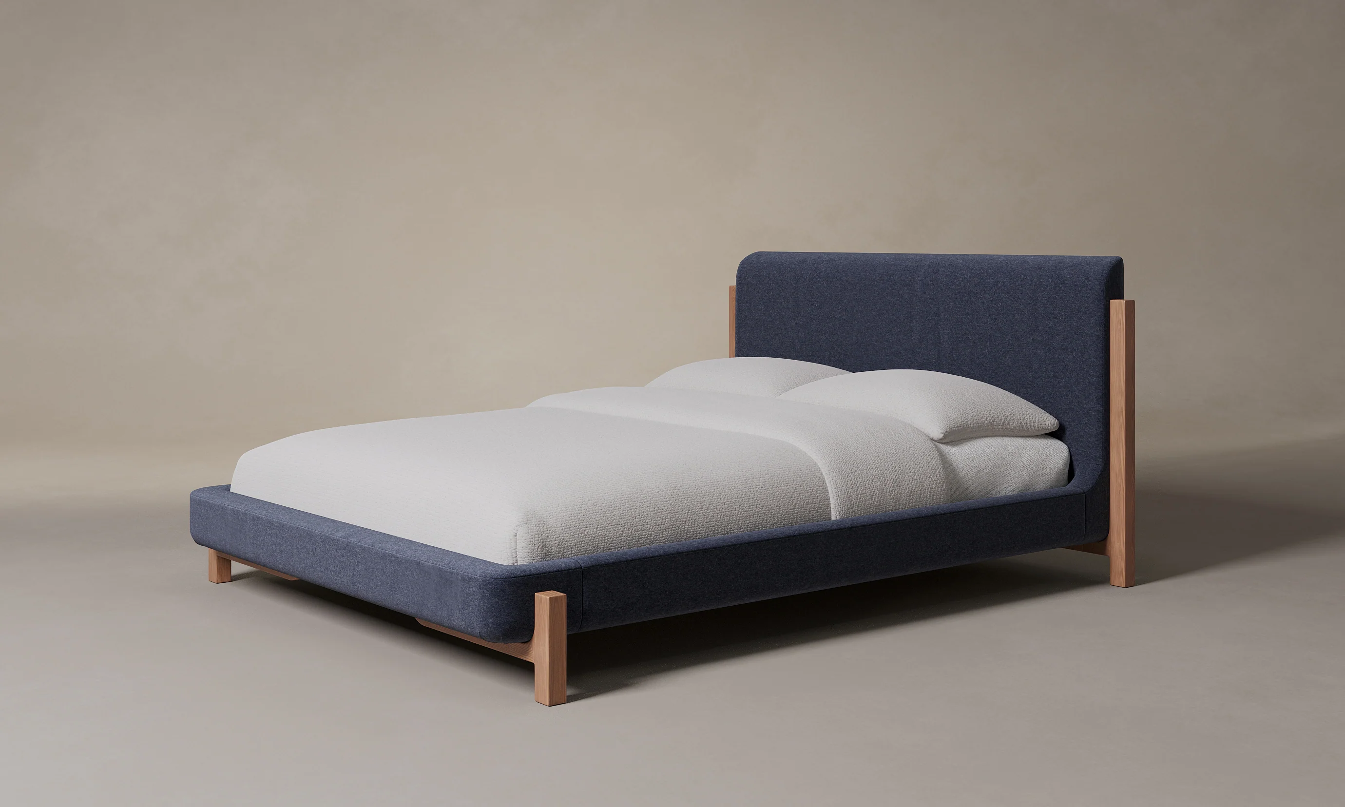 The Irene Bed - Italian Brushed Wool Harbor - Image 4