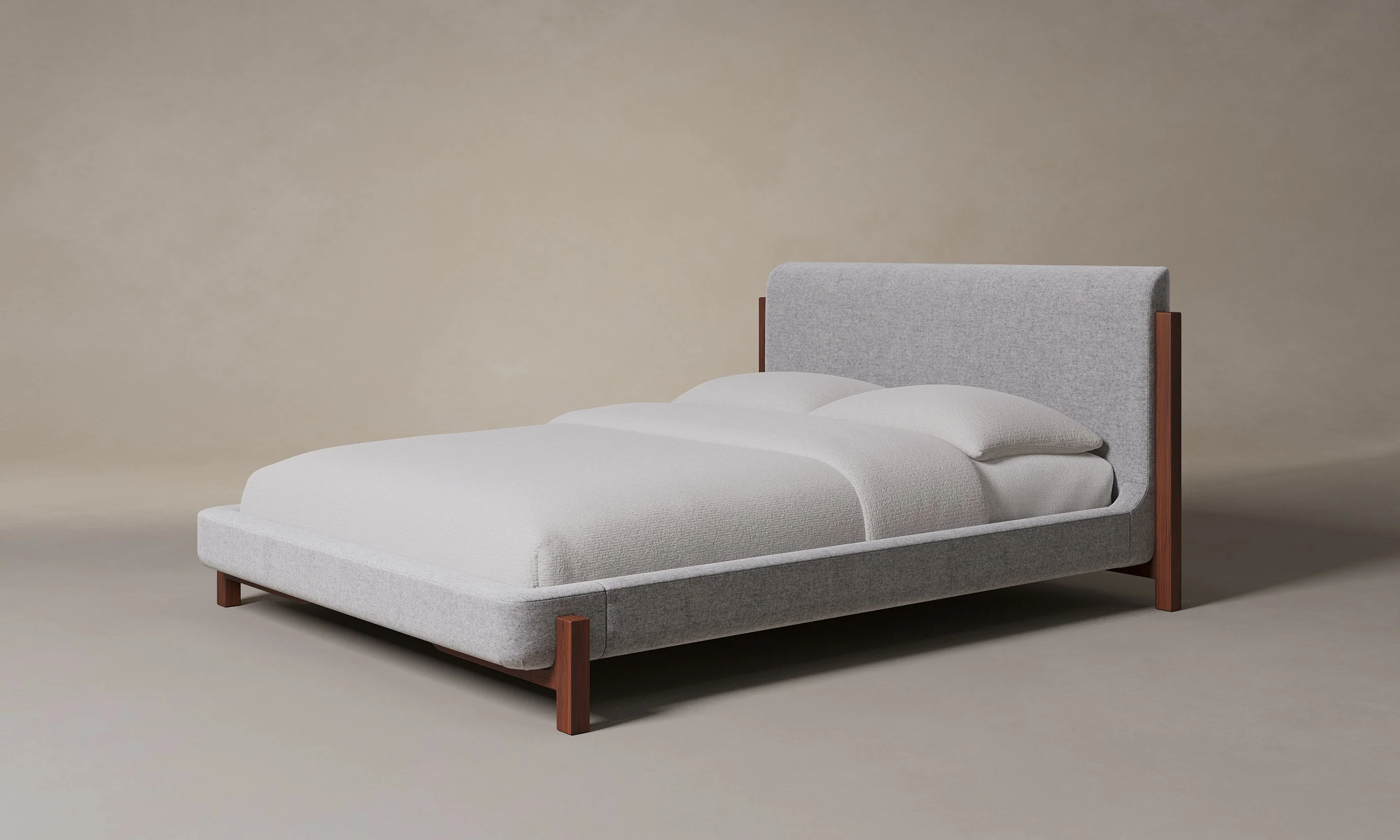 The Irene Bed - Italian Brushed Wool Moon - Image 5