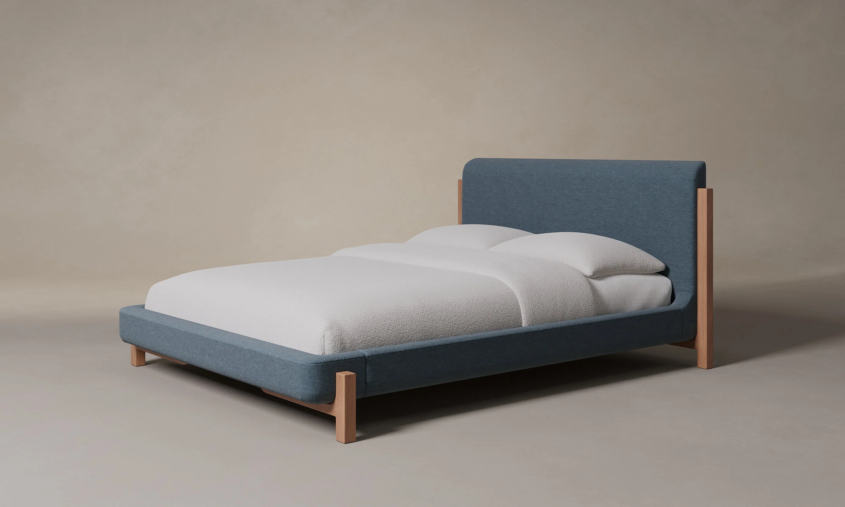 The Irene Bed - Mohair Slate Blue - Image 4