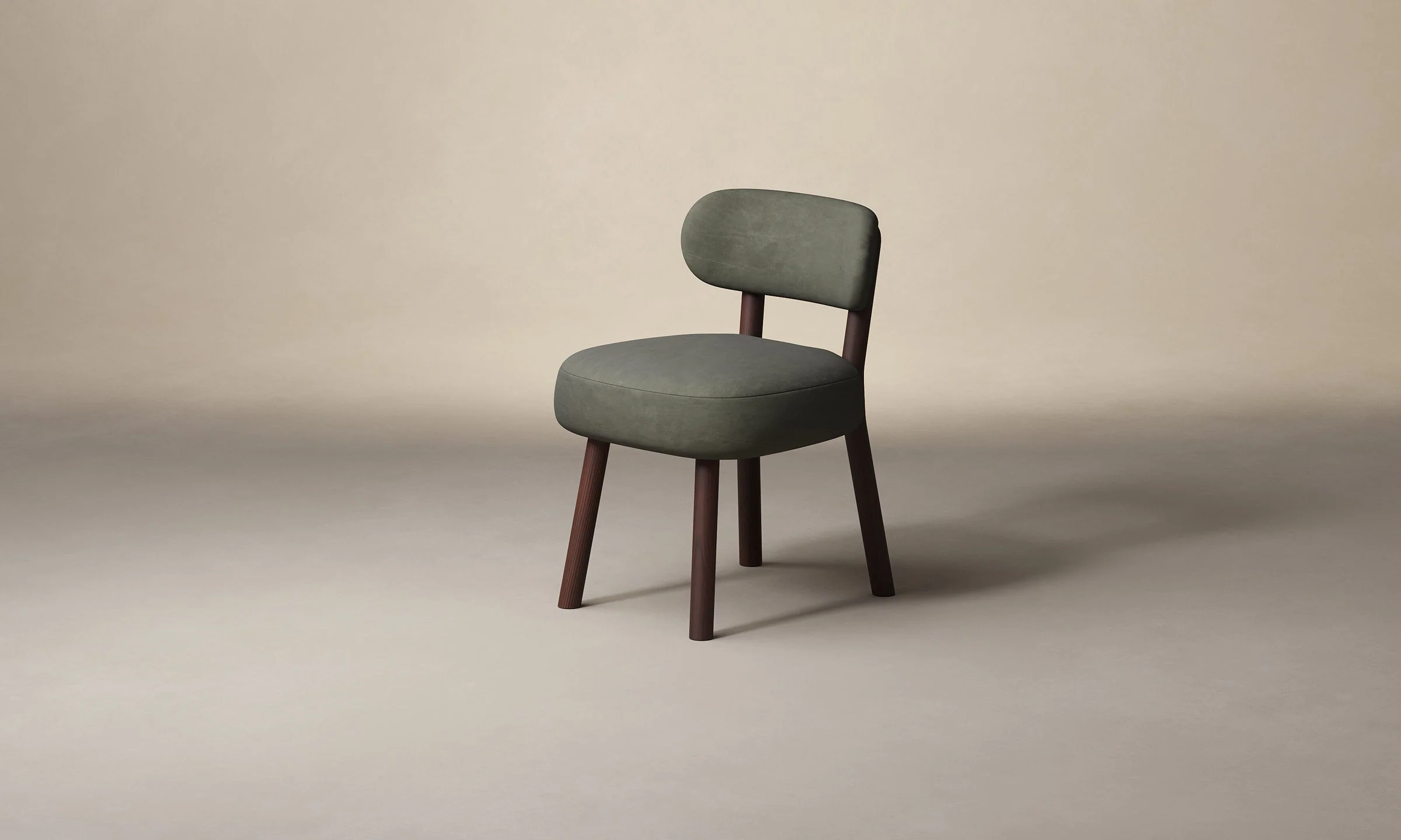 The Jane Dining Chair - Nubuck Leather Gravel - Image 3