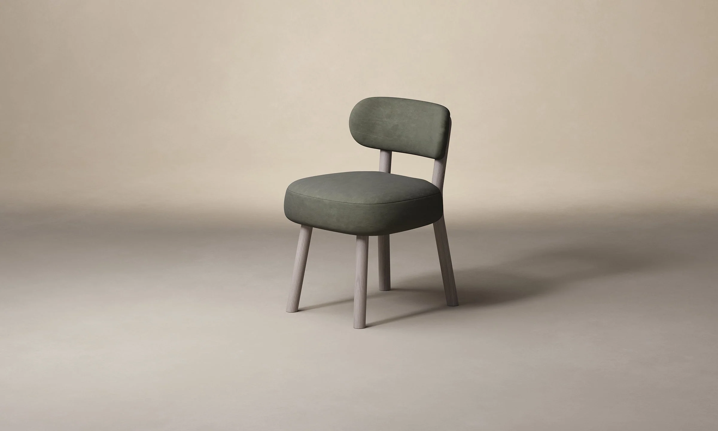 The Jane Dining Chair - Nubuck Leather Gravel - Image 5