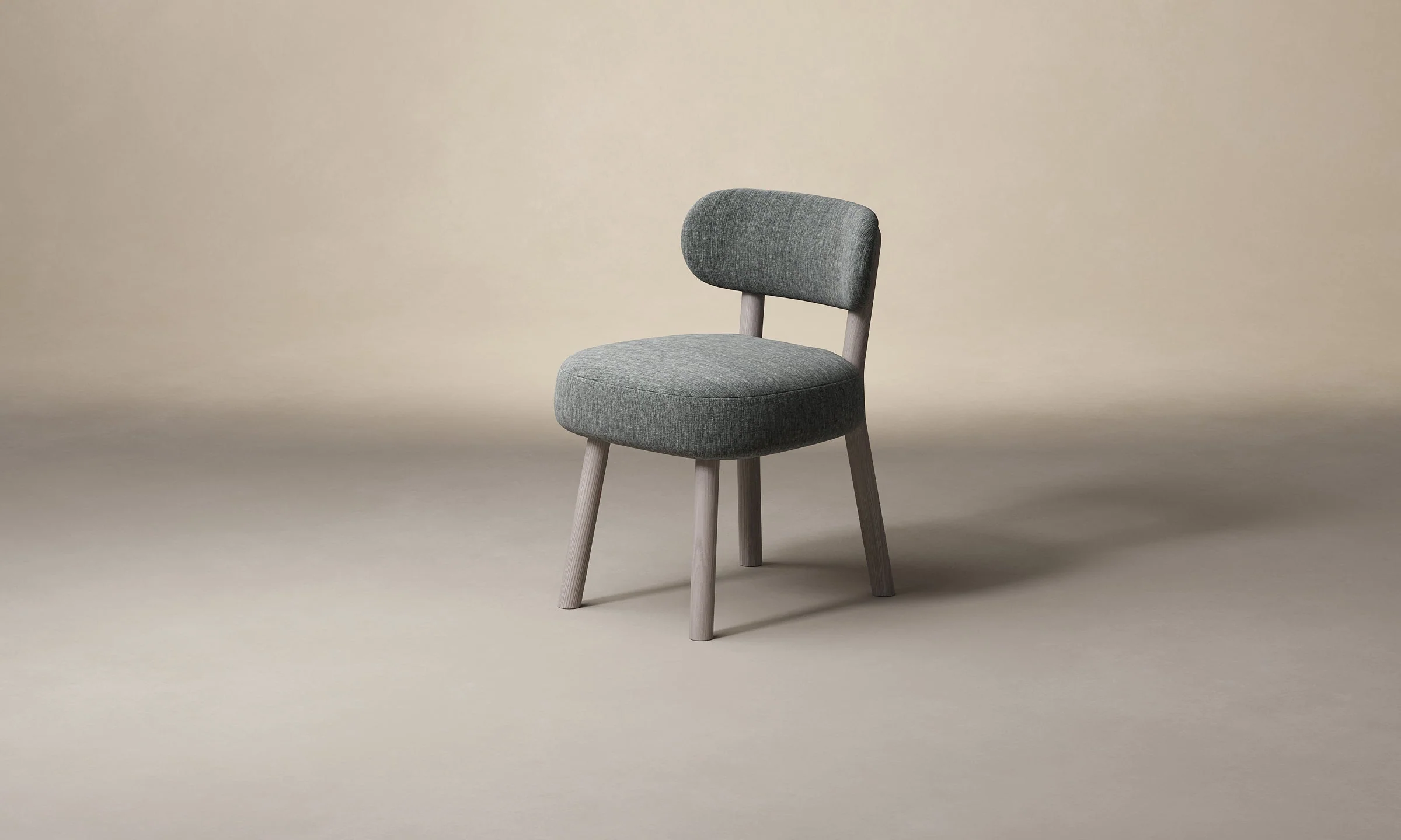 The Jane Dining Chair - Performance Tweed Smoke - Image 5