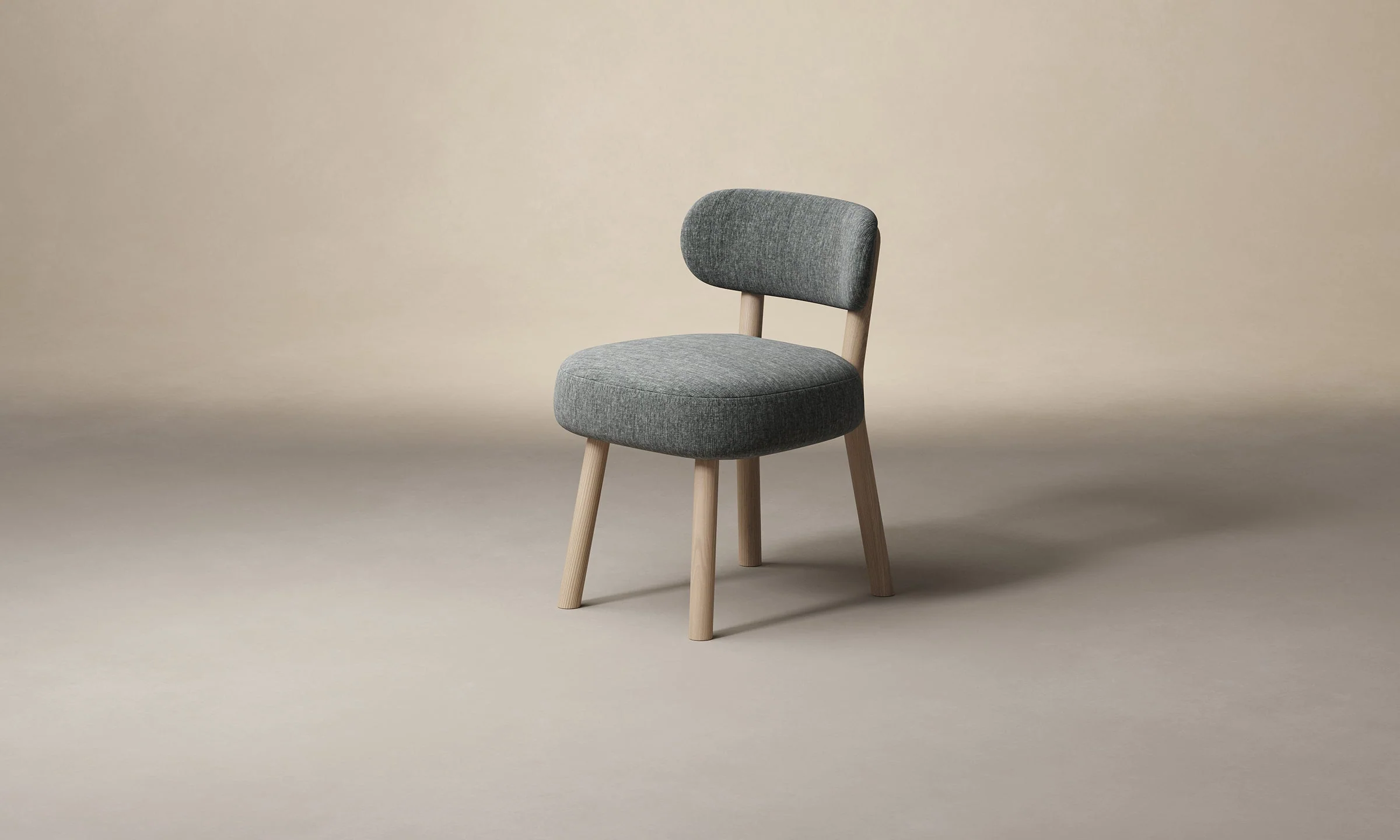 The Jane Dining Chair - Performance Tweed Smoke - Image 6