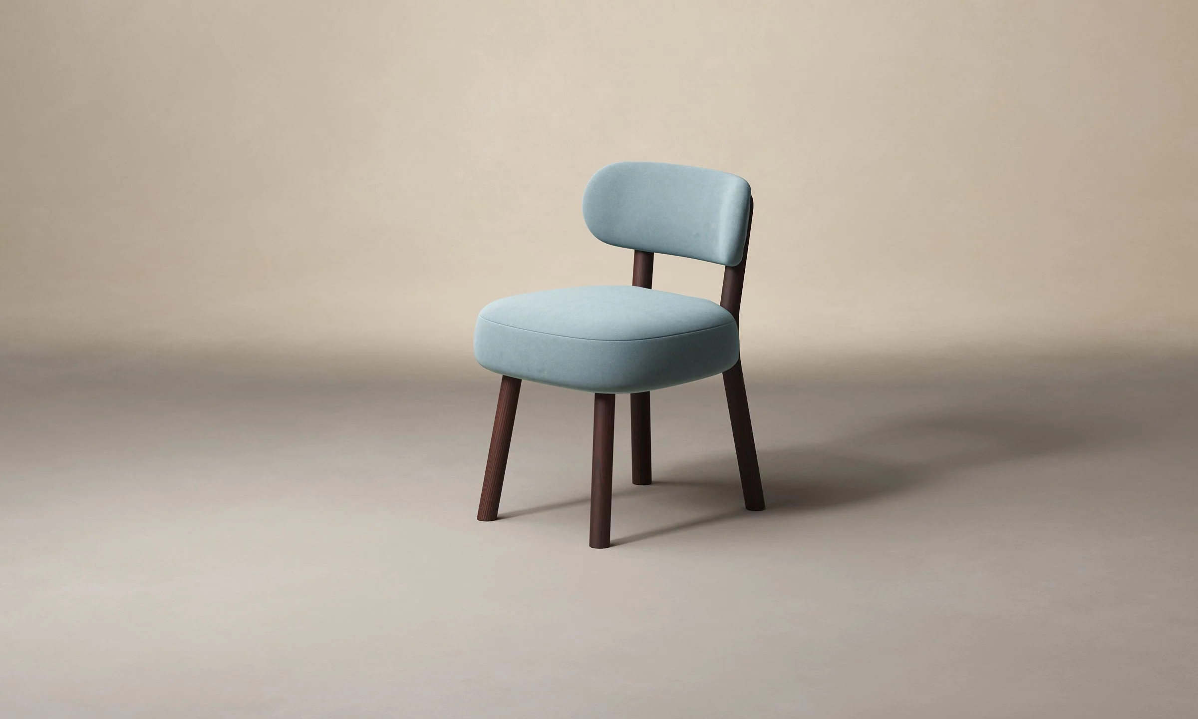 The Jane Dining Chair - Performance Velvet Sky - Image 3