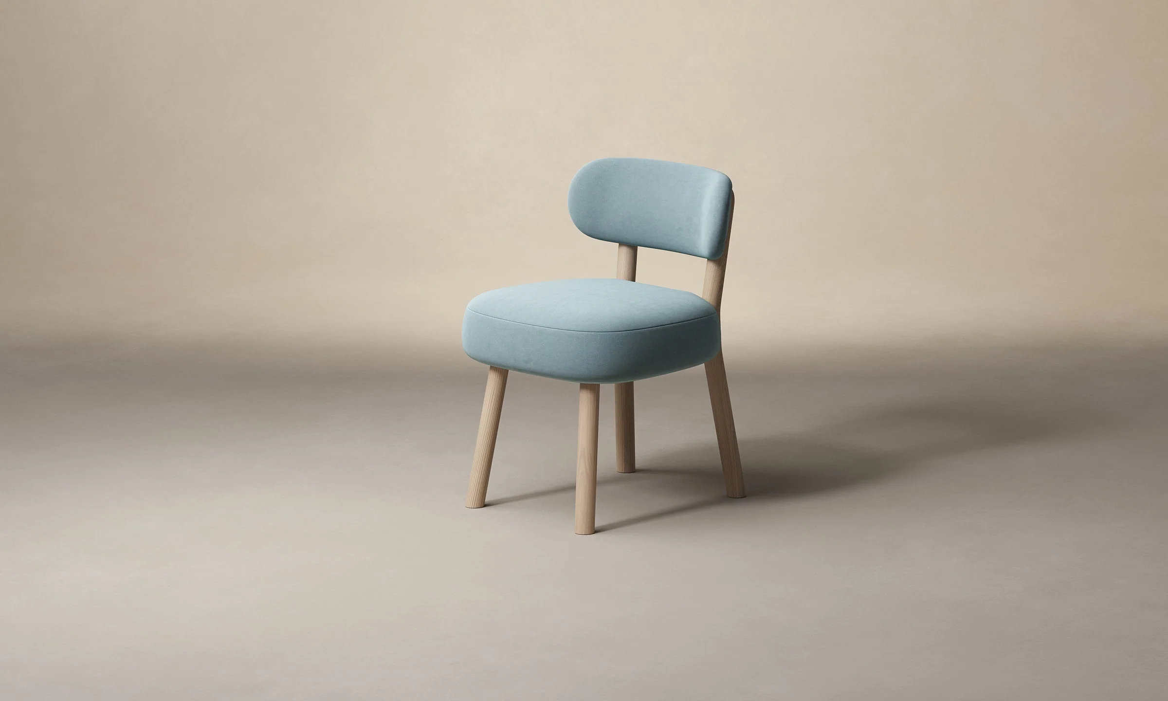 The Jane Dining Chair - Performance Velvet Sky - Image 6