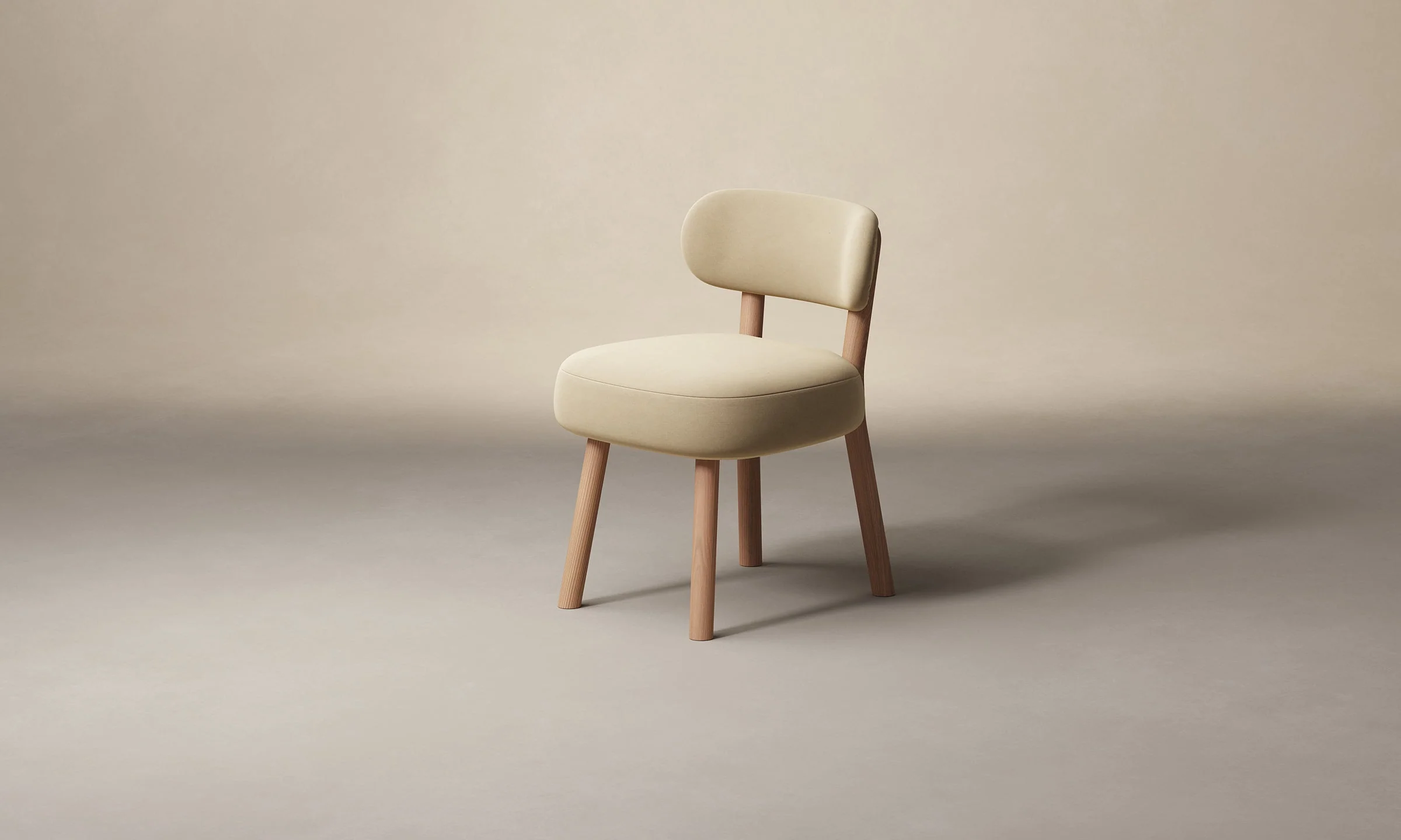 The Jane Dining Chair - Performance Velvet Taupe