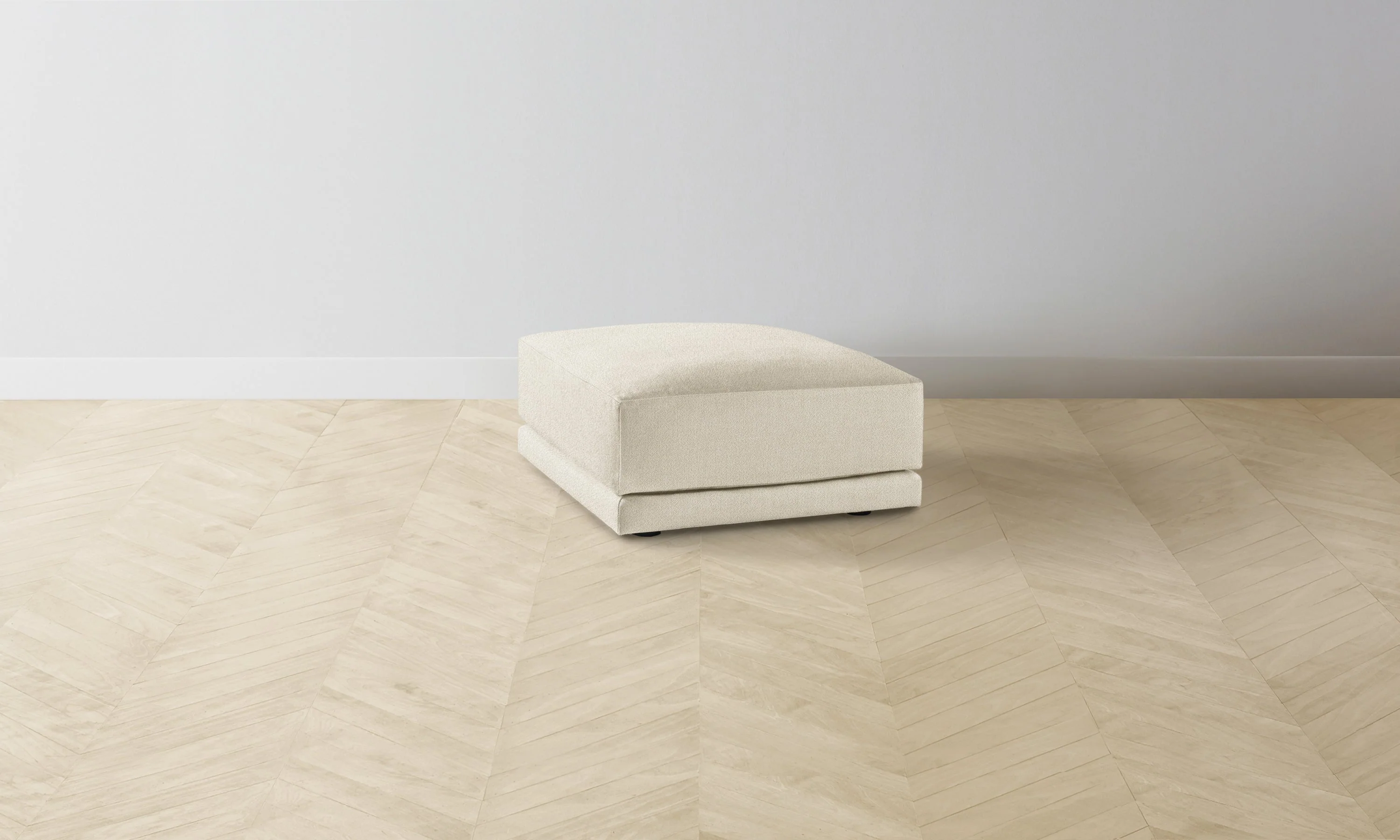 The Jones Ottoman - Performance Textural Weave Wisp