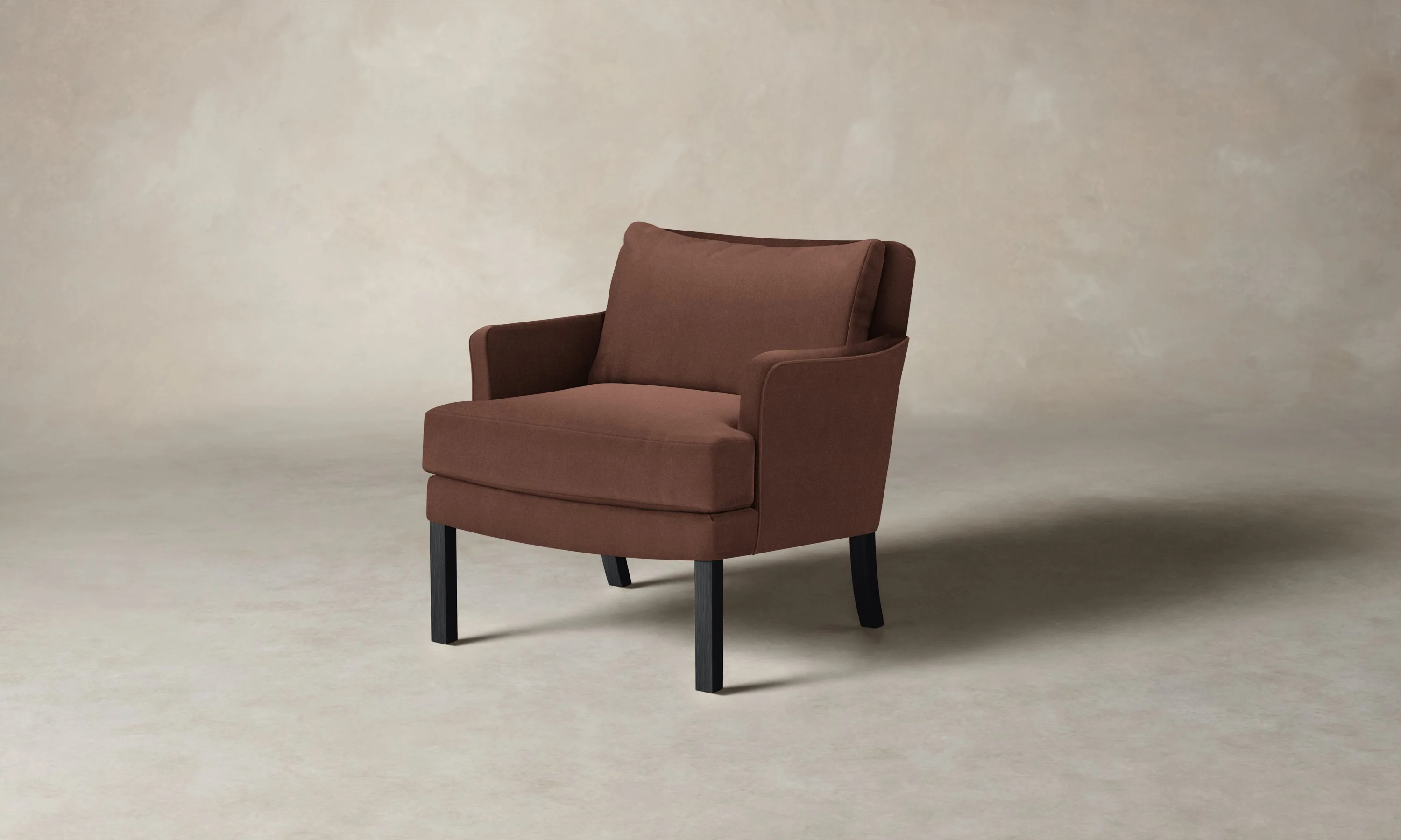 The Kaye Chair - Marled Alpaca Velvet Molasses